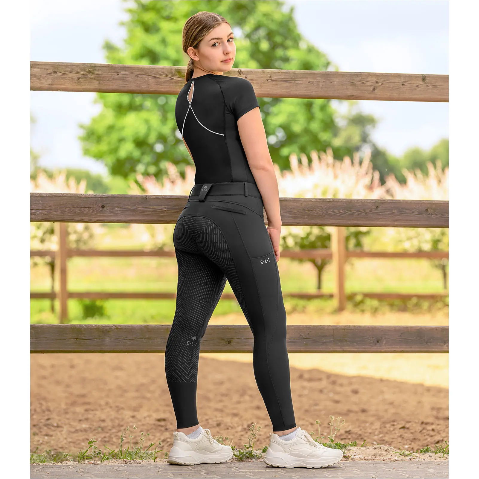 Kinder Reithose Silikon Vollbesatz COMFORT RIDE schwarz