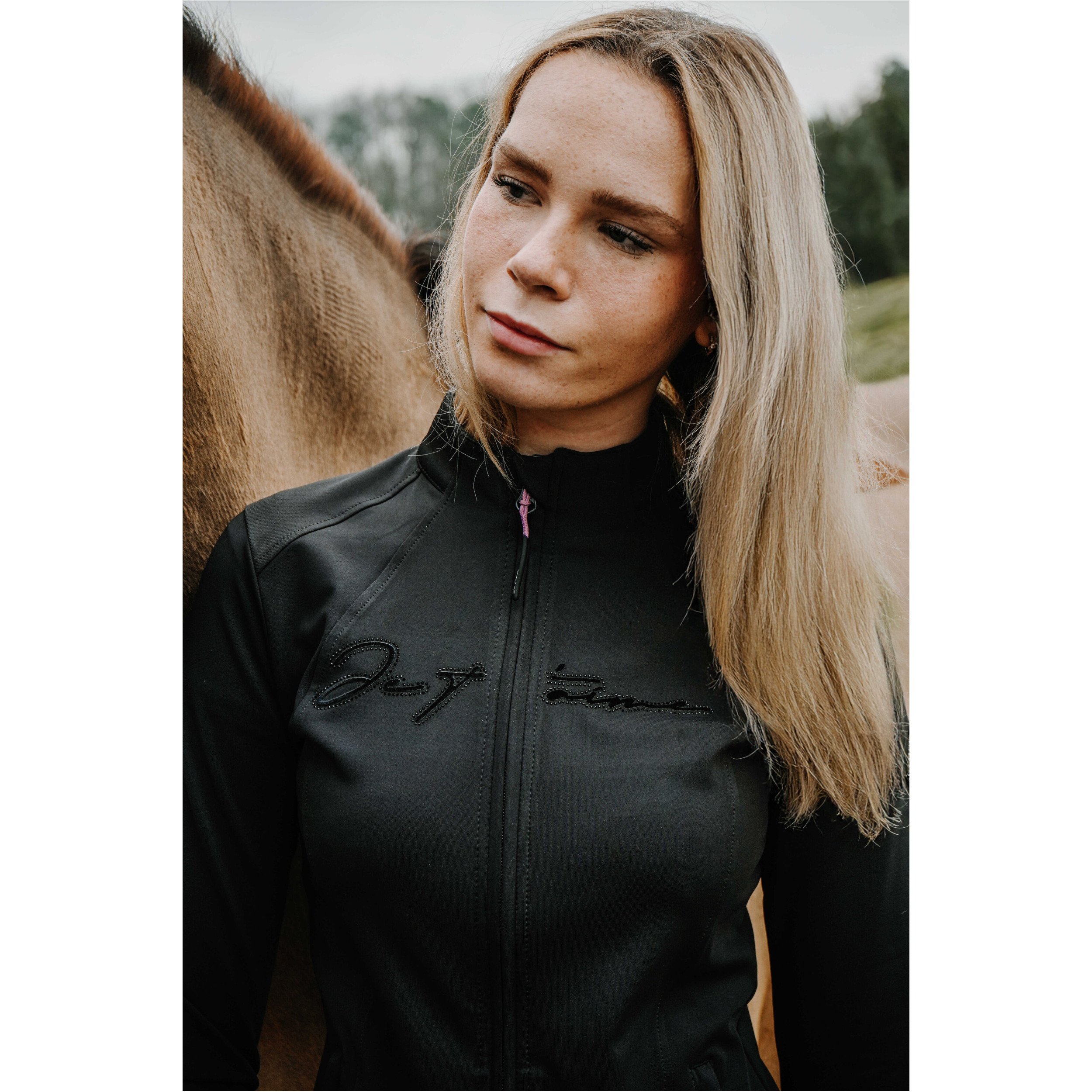 Damen Softshelljacke Je t'aime EK-ILONA schwarz