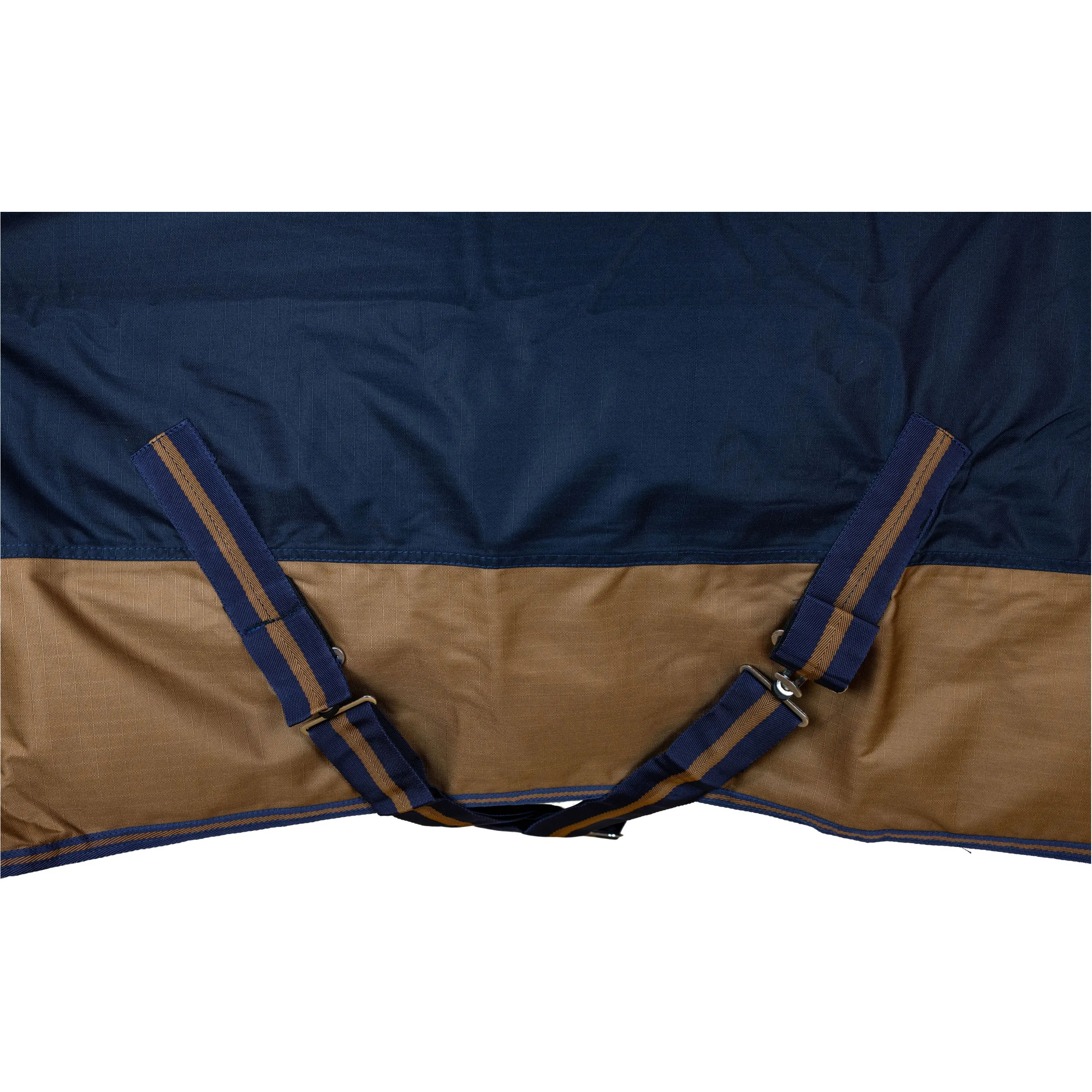 Winterdecke High Neck 200g Füllung 600D BASICLINE dunkelblau/braun