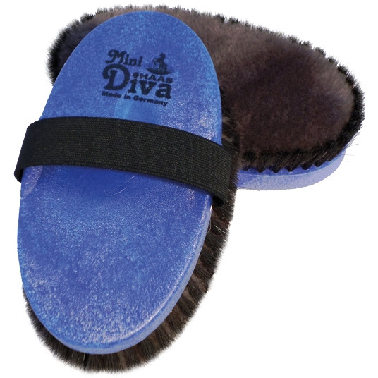 Lammfellbürste MINI DIVA blau