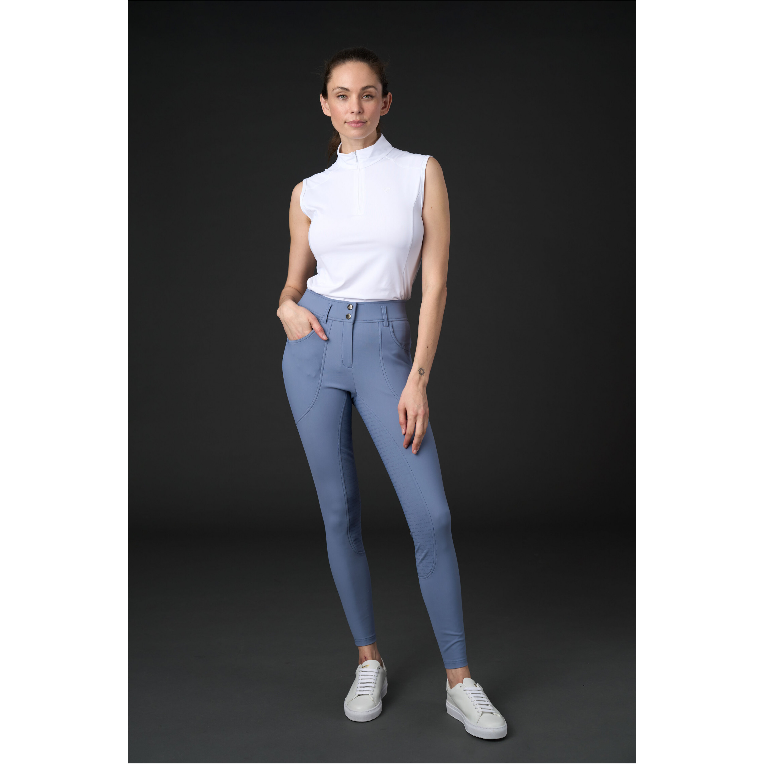 Damen Reithose Silikon Vollbesatz RIHANNA flint stone
