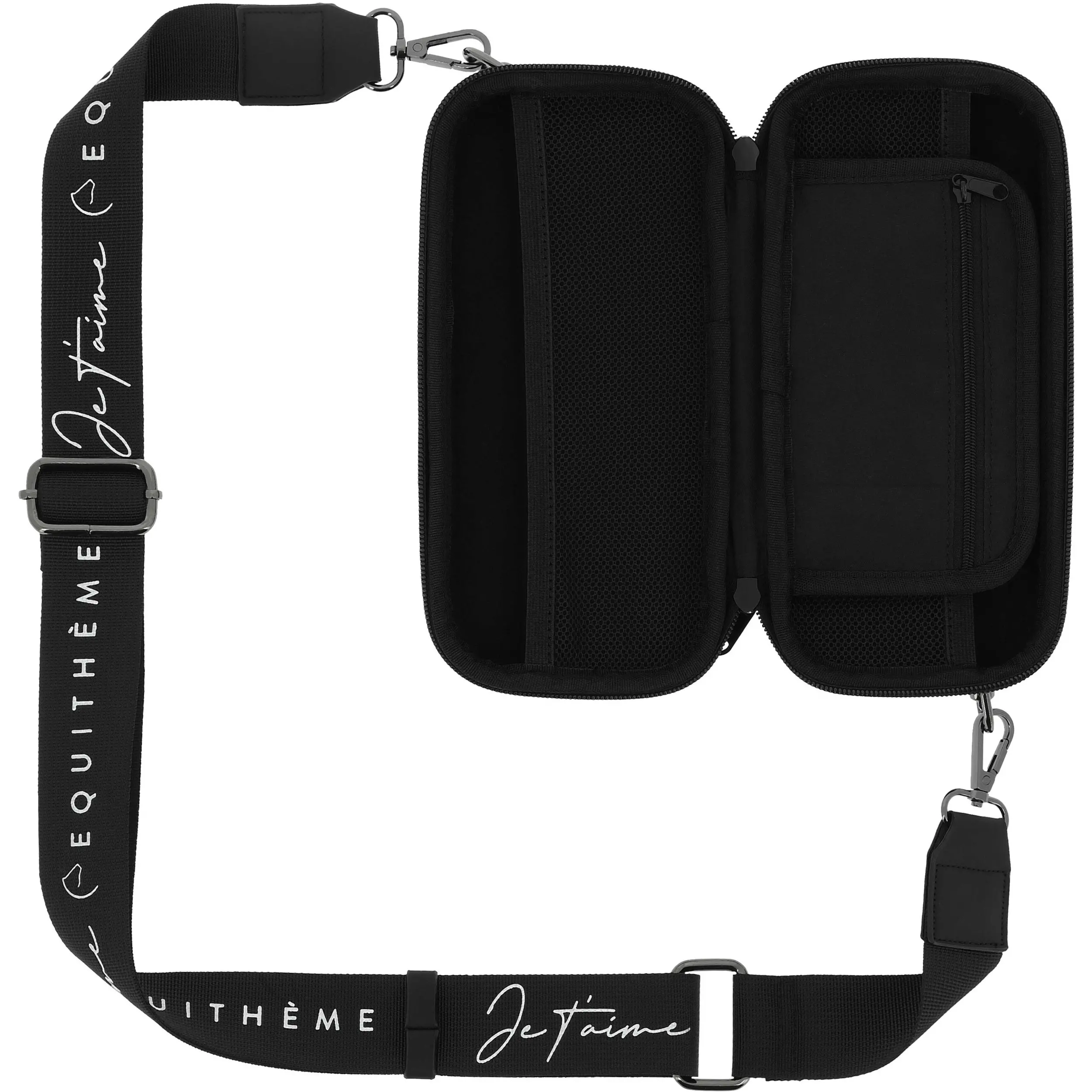 Bauchtasche + Geldbörse Je t'aime schwarz