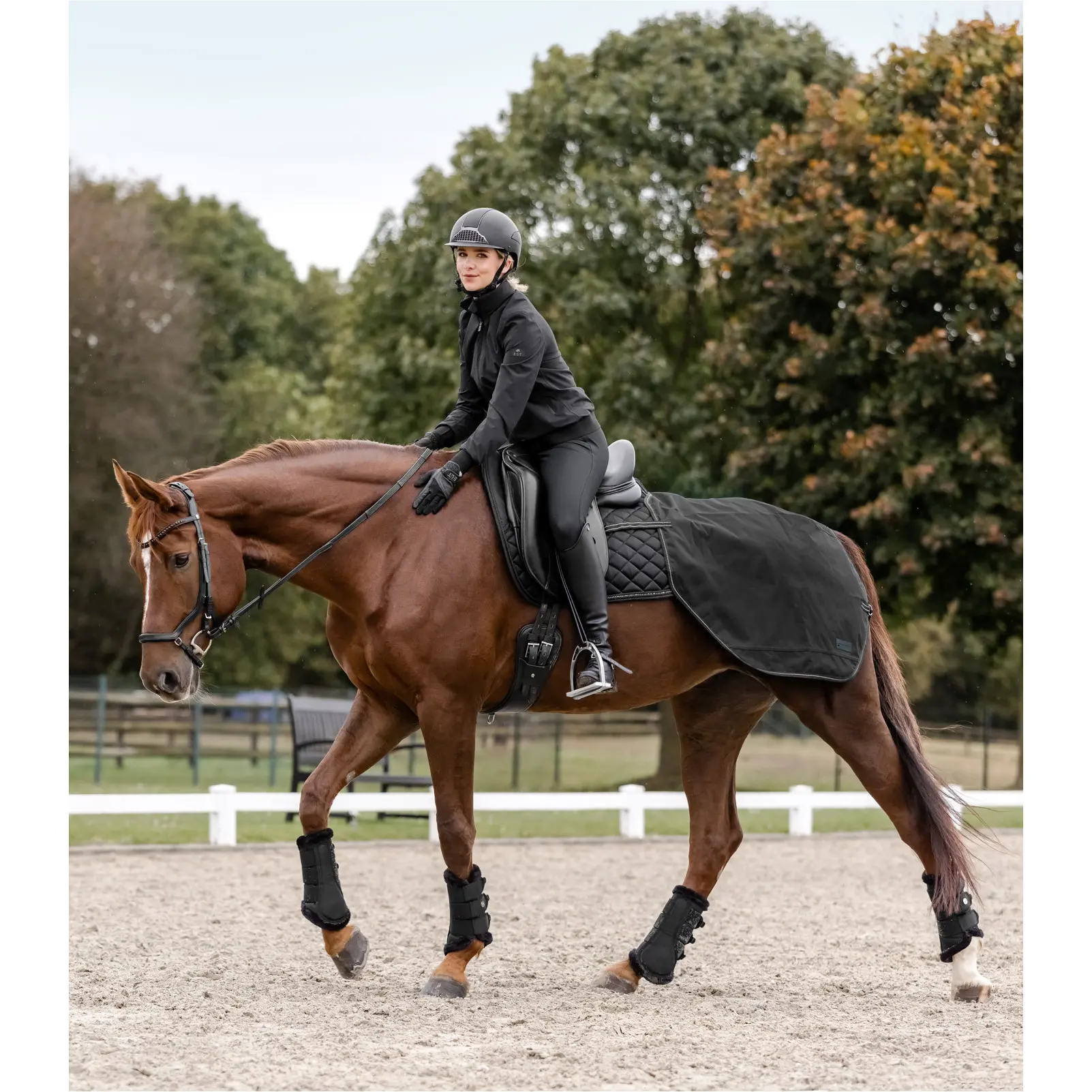 Regen-Nierendecke reflektierend 50g Füllung SALZBURG schwarz