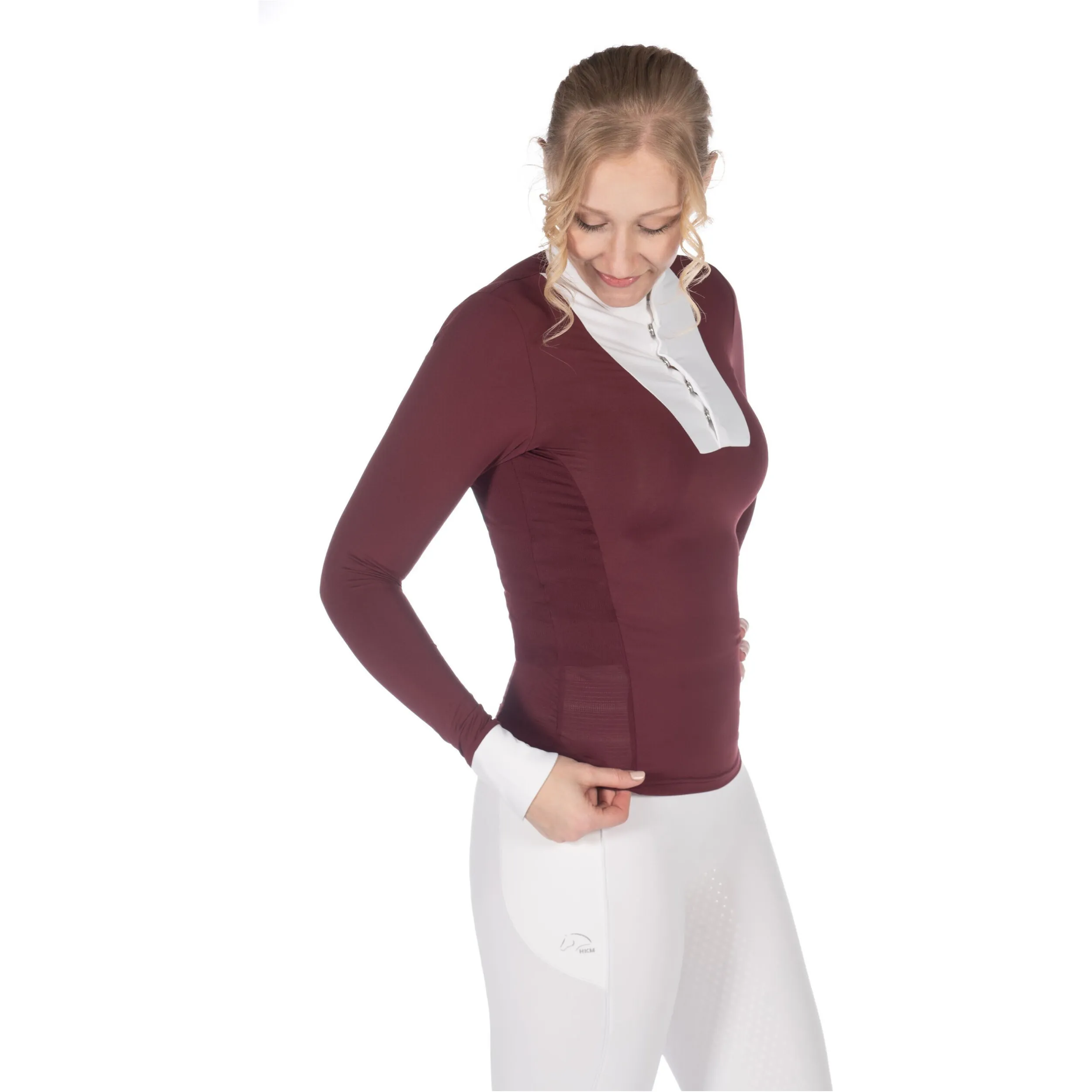 Damen Turniershirt Langarm VIRGINIA bordeaux