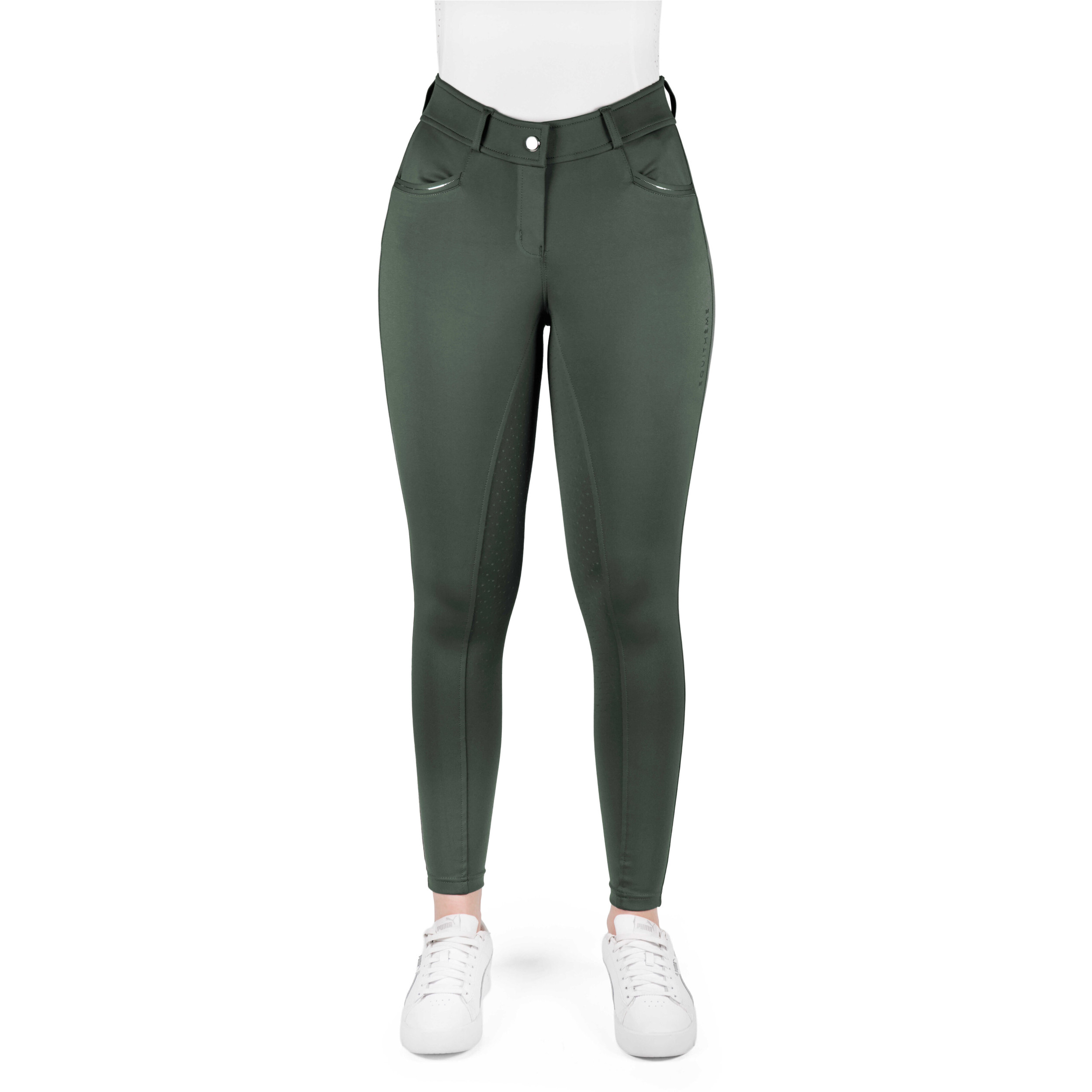 Damen Reithose Silikon Vollbesatz EK-CARLY khaki