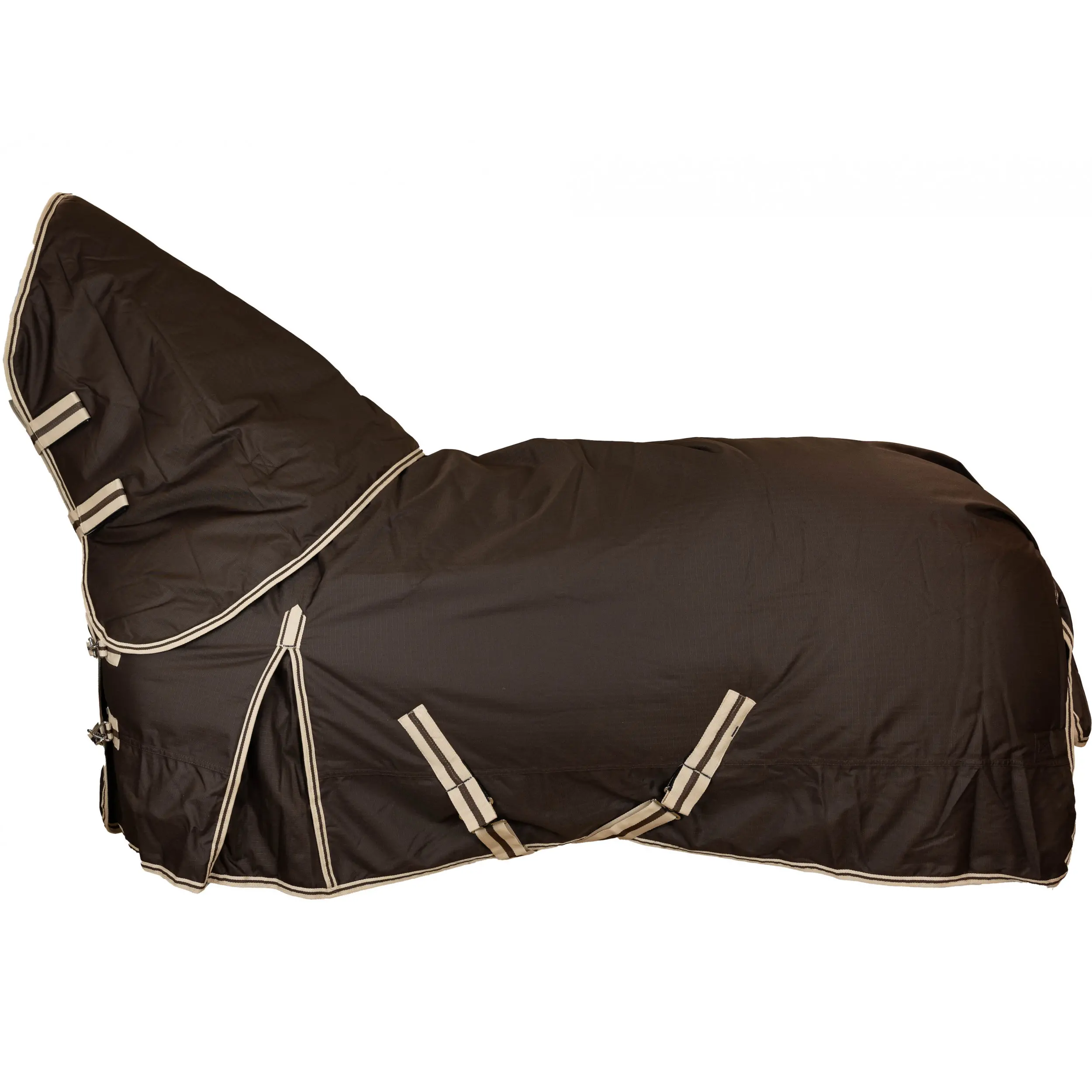 Winterdecke Full Neck 100g Füllung 600D BASICLINE dunkelbraun