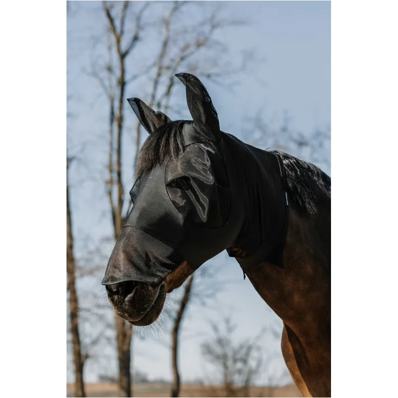 Fliegenmaske mit UV-Schutz HOOD schwarz