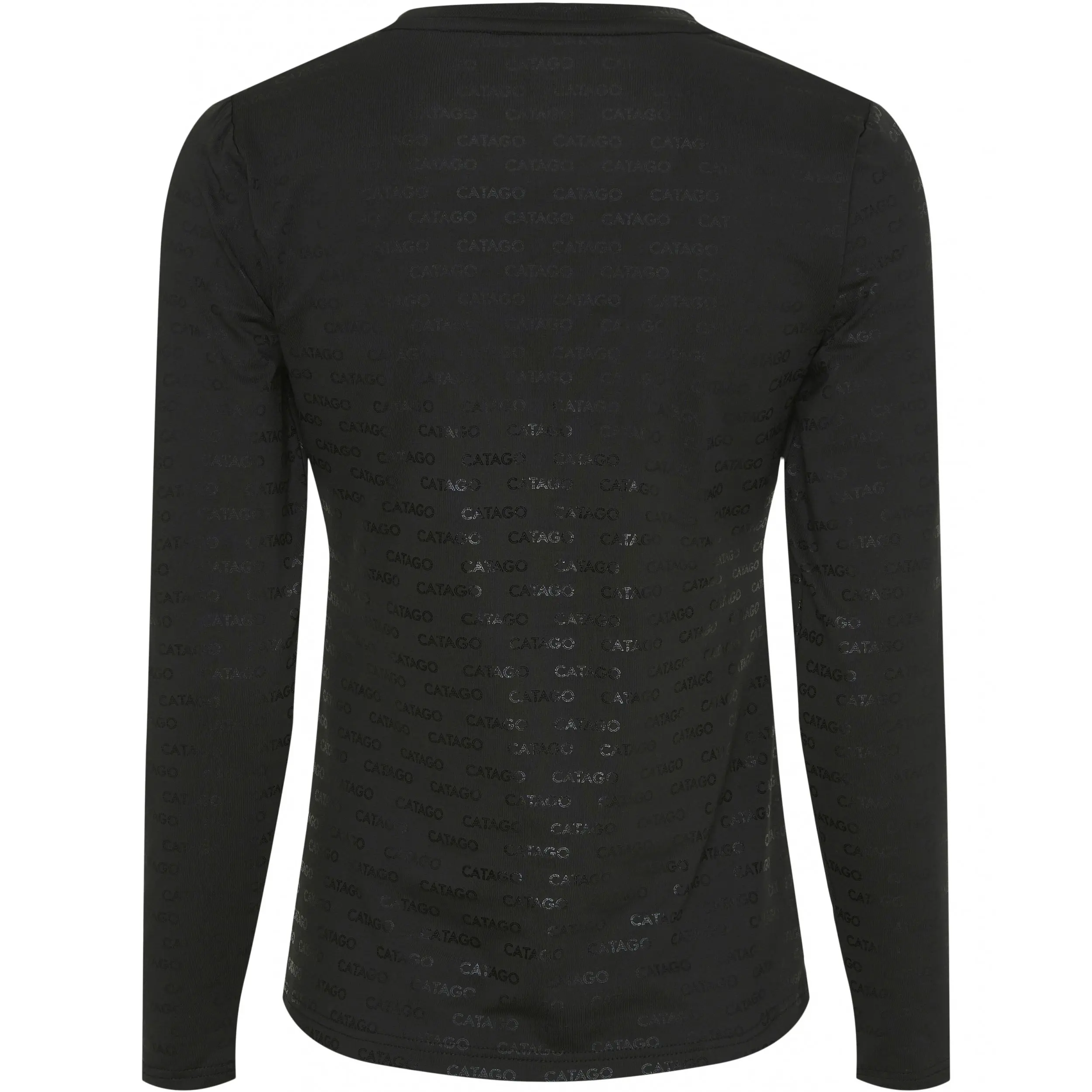 Damen Funktionsshirt Langarm AMINA Logo schwarz
