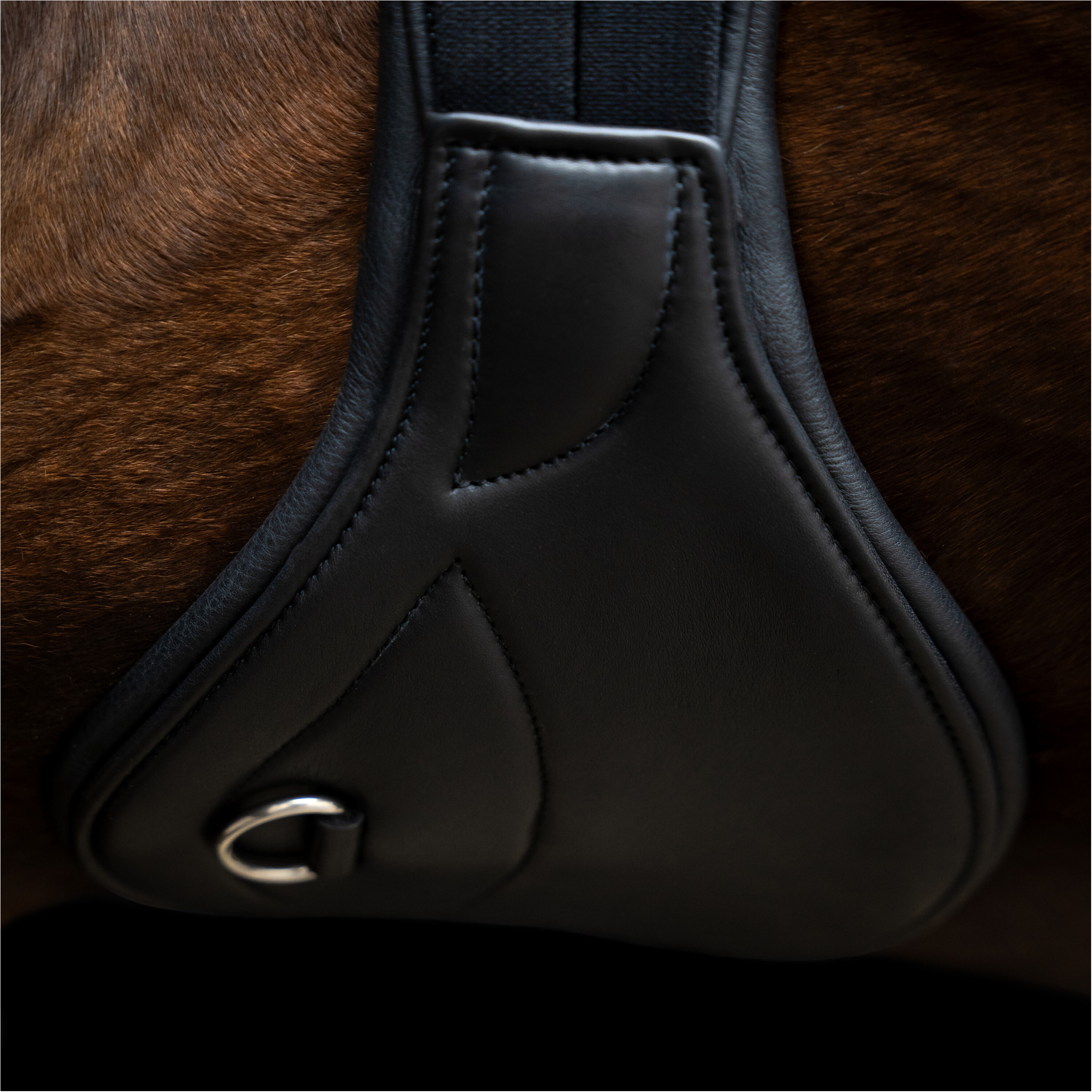 Dressurgurt IRH anatomisch mit Rollenschnallen schwarz