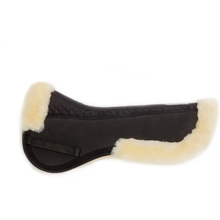 Sattelunterlage Lammfell KAVALTOP Moosgummi schwarz/natur