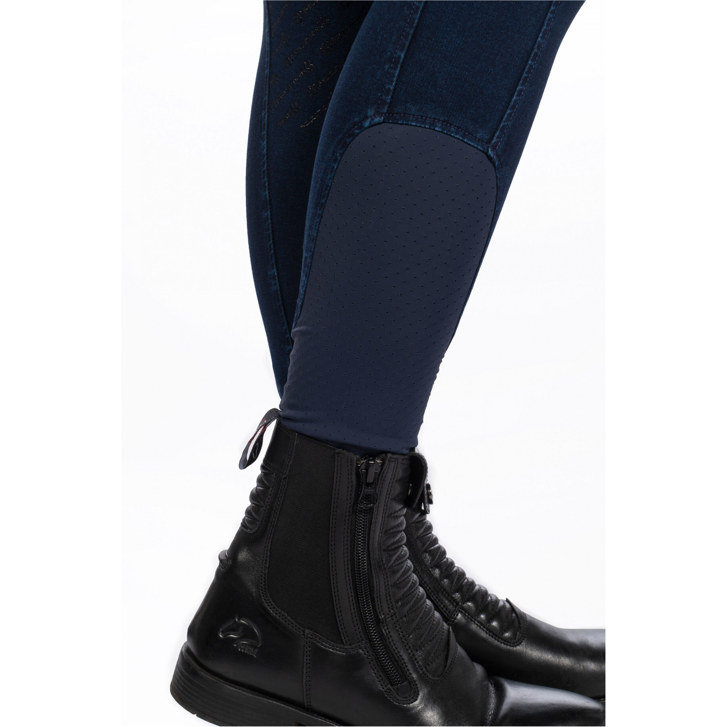 Damen Reithose Silikon Vollbesatz ARUBA DENIM dunkelblau