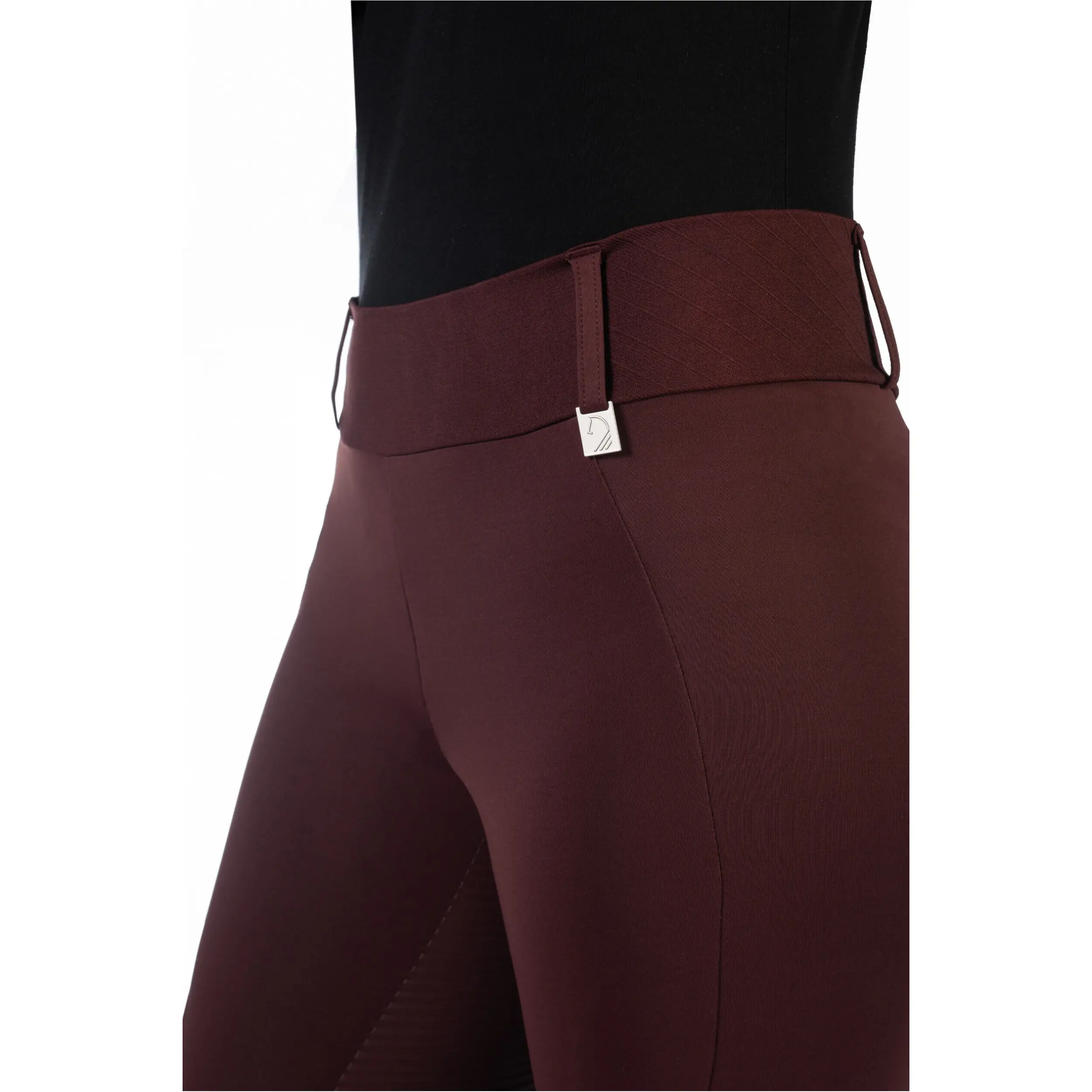 Winter Damen Reitleggings Silikon Vollbesatz LIVIGNO bordeaux