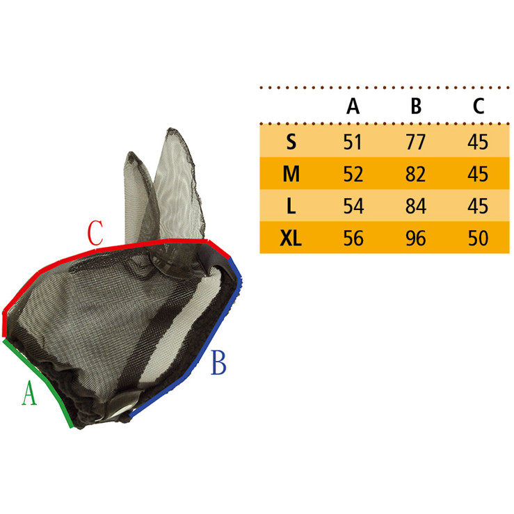 Fliegenmaske ohne Ohrenschutz schwarz Fliegenmaske ohne Ohrenschutz schwarz