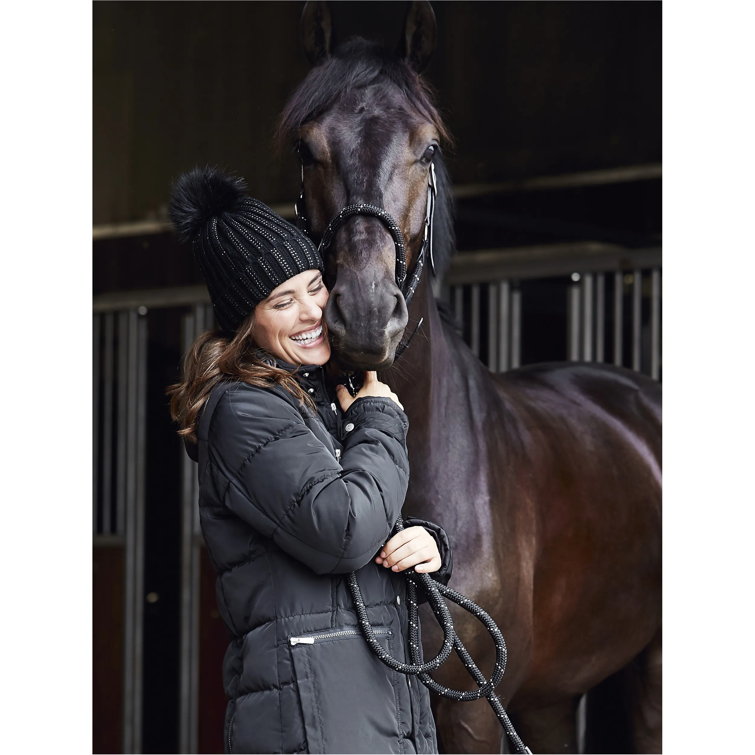 Winter Damen Reitmantel CANDICE schwarz