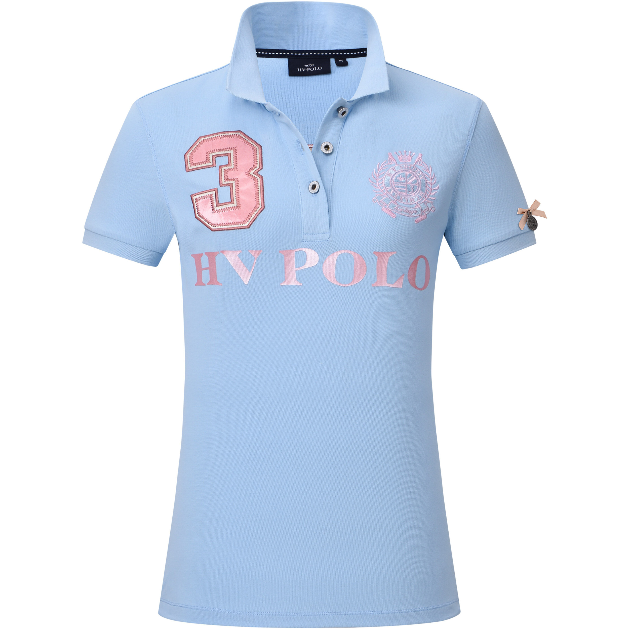 Damen Poloshirt HVPFavouritas EQ powder blue