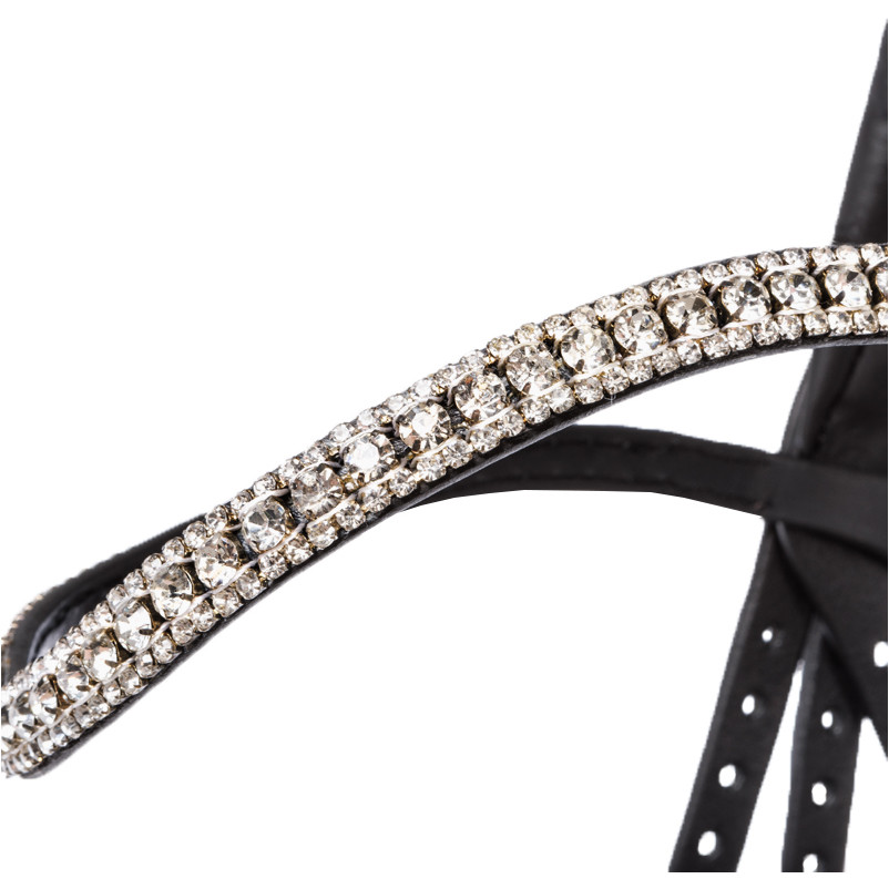 Trensenzaum englisch kombiniert EVERNESS Leder geölt schwarz