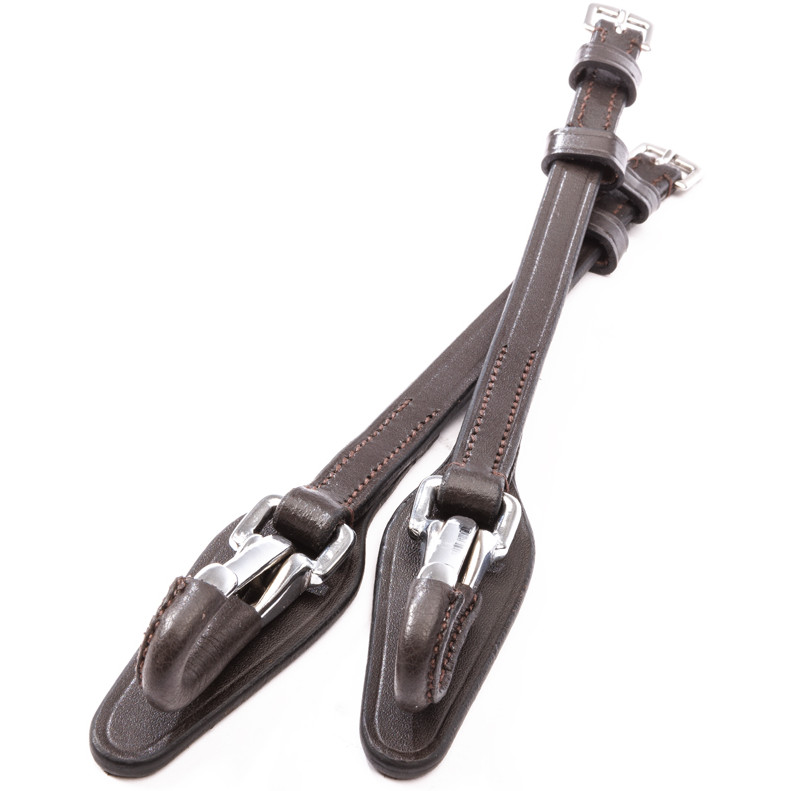 Backenstücke mit Karabiner (2er Set) braun