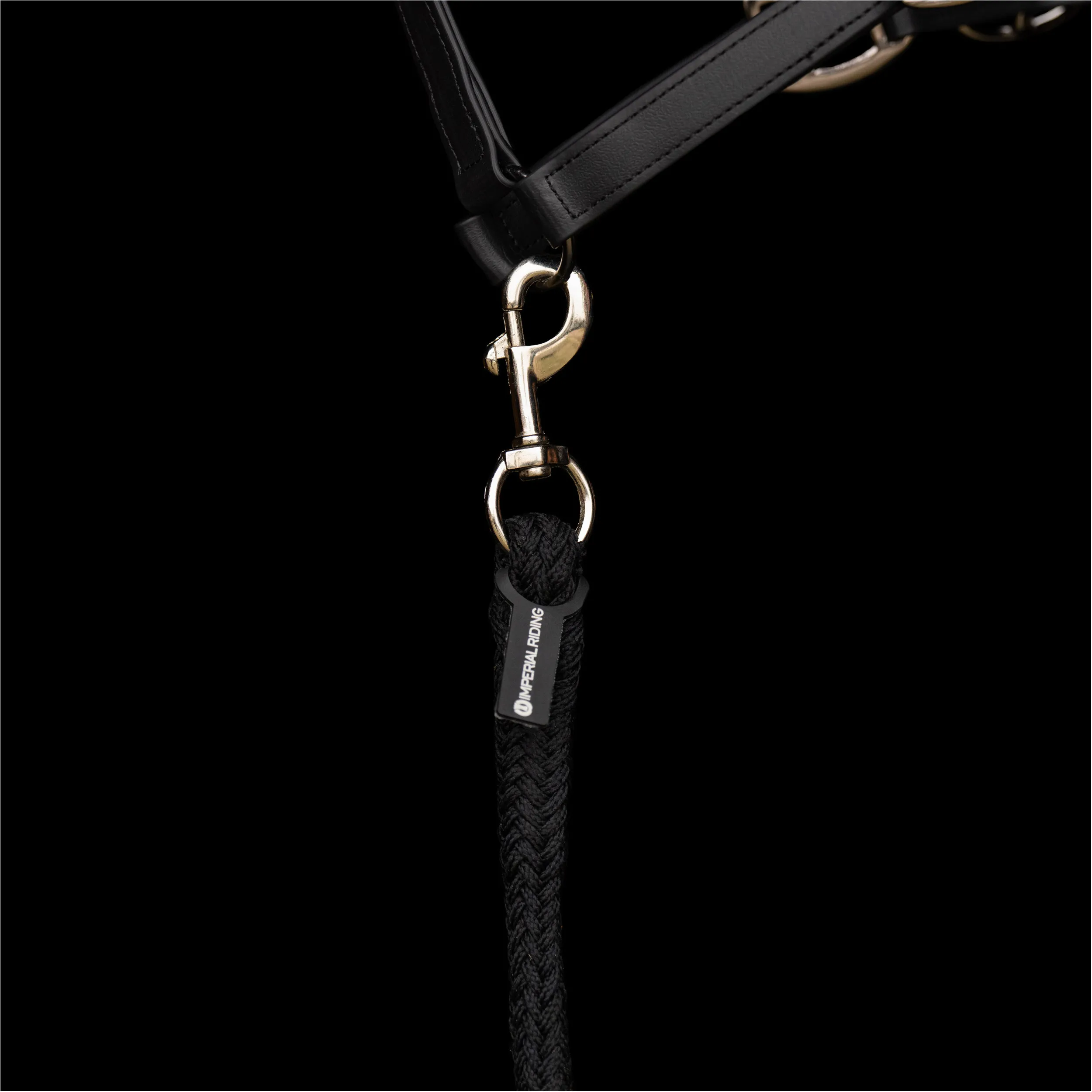 Führstrick mit Karabinerhaken IRHClassic schwarz