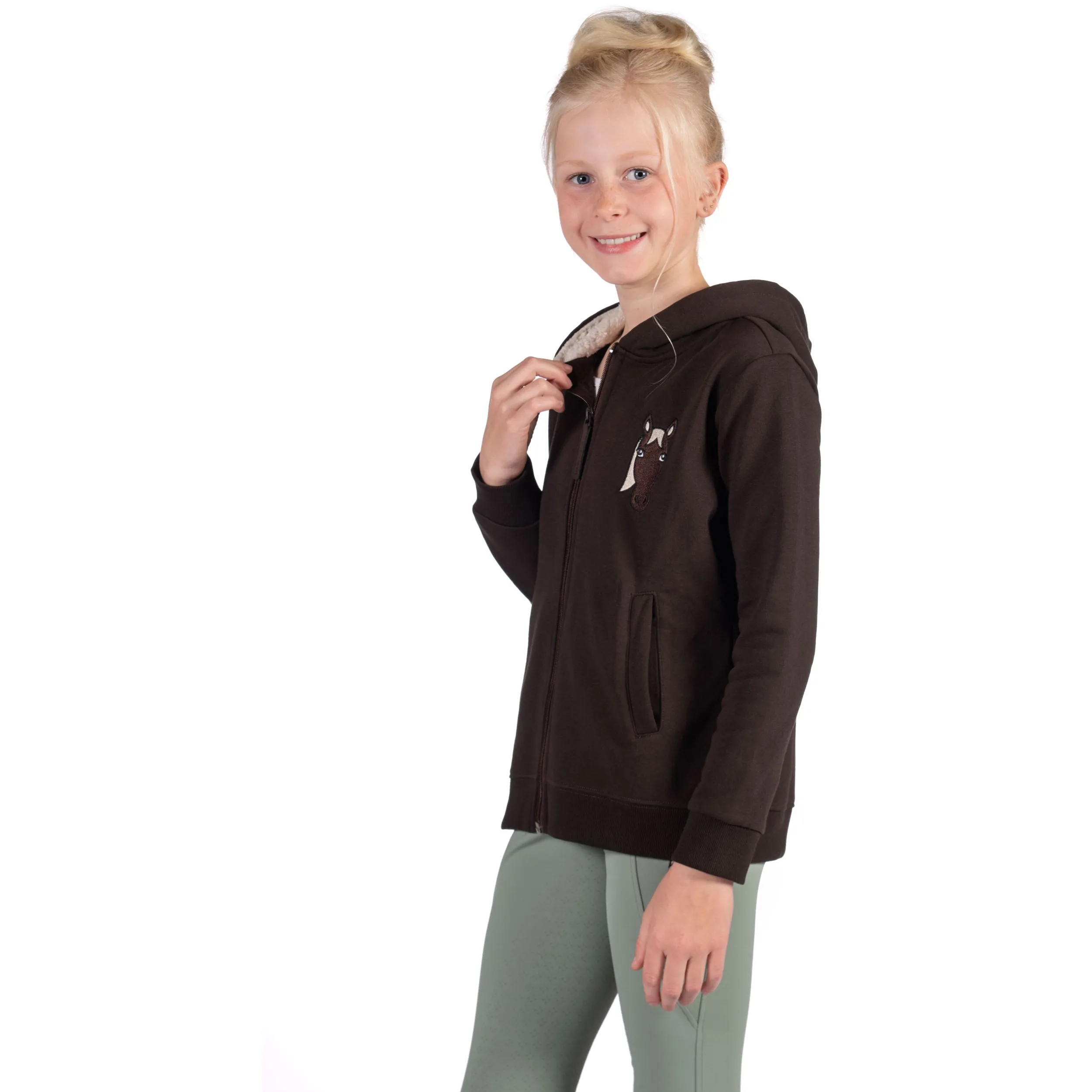 Kinder Sweatjacke MIA dunkelbraun