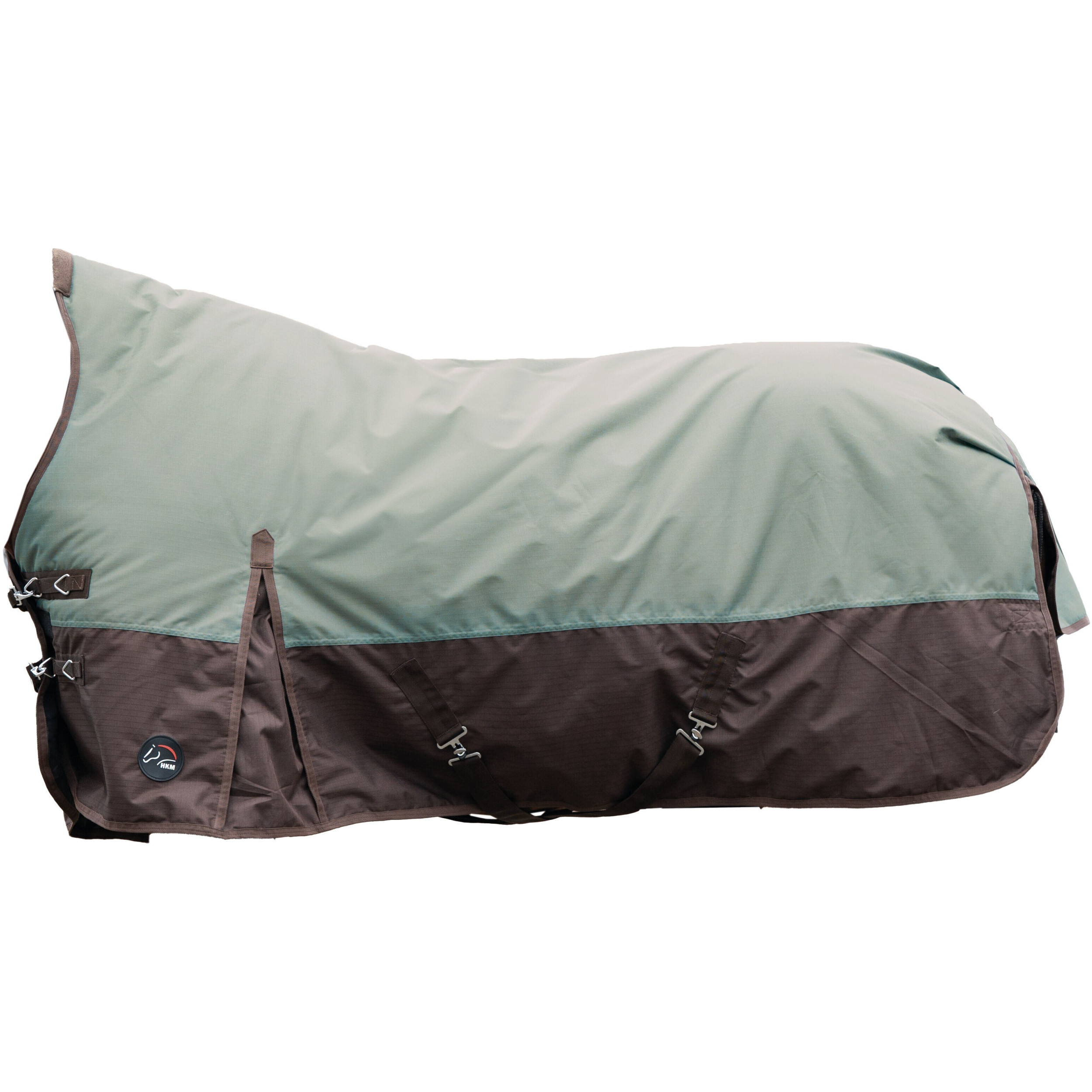 Weidedecke High Neck 600D mit Fleecefutter NORWICH olivgrün/braun