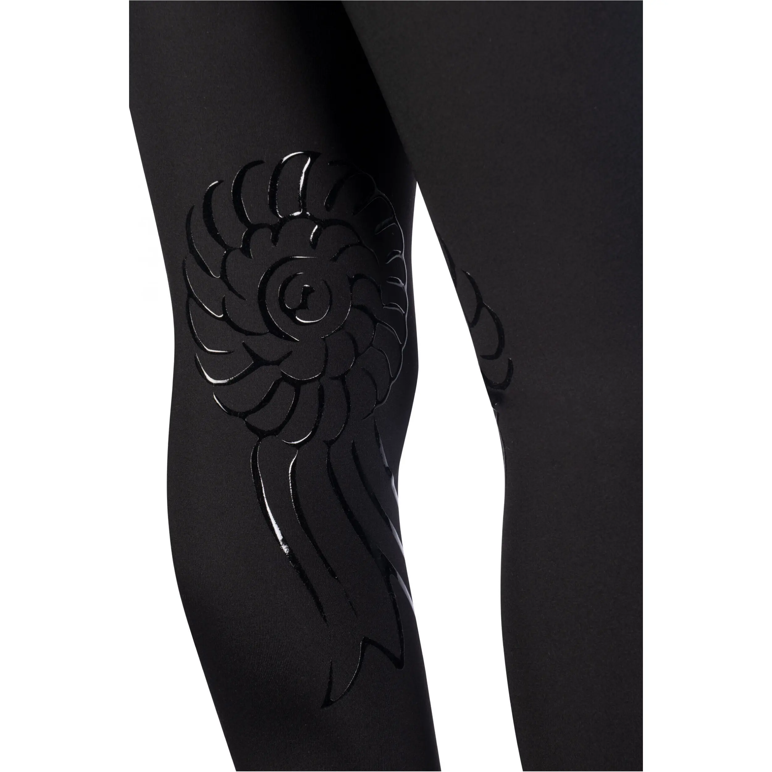 Kinder Reitleggings Silikon Kniebesatz POLLY schwarz