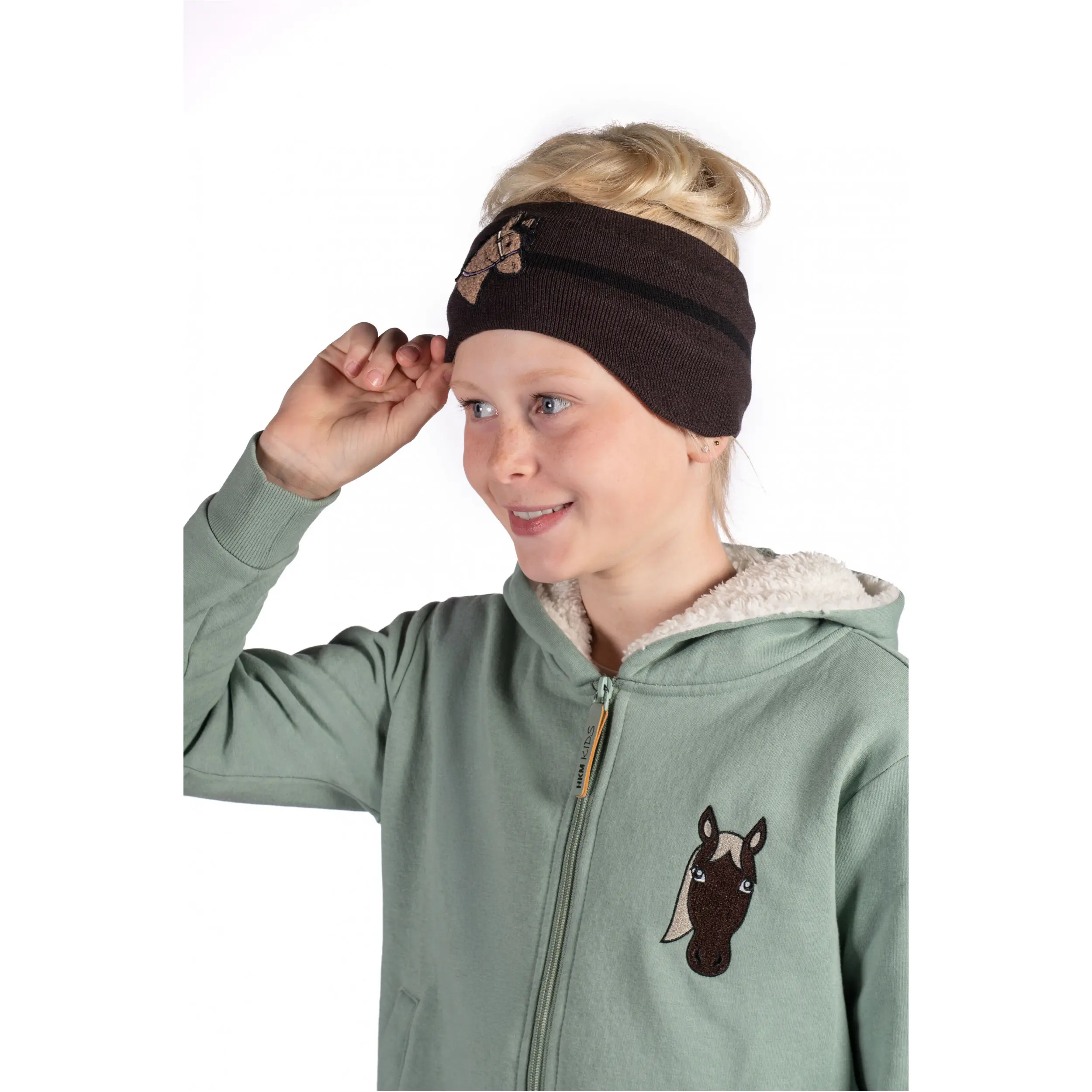 Winter Kinder Stirnband MIA dunkelbraun