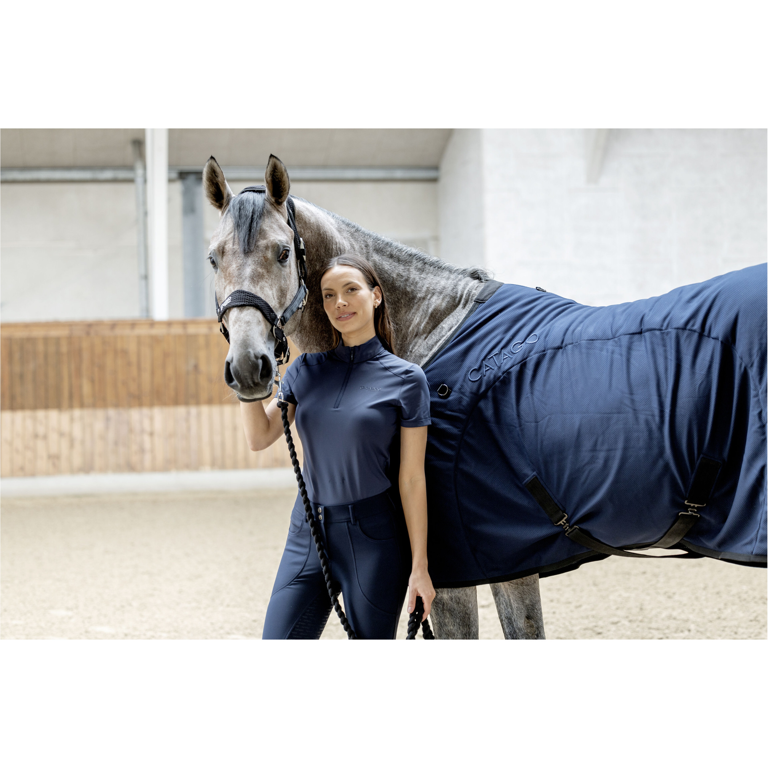 Damen Turniershirt Kurzarm THELMA navy