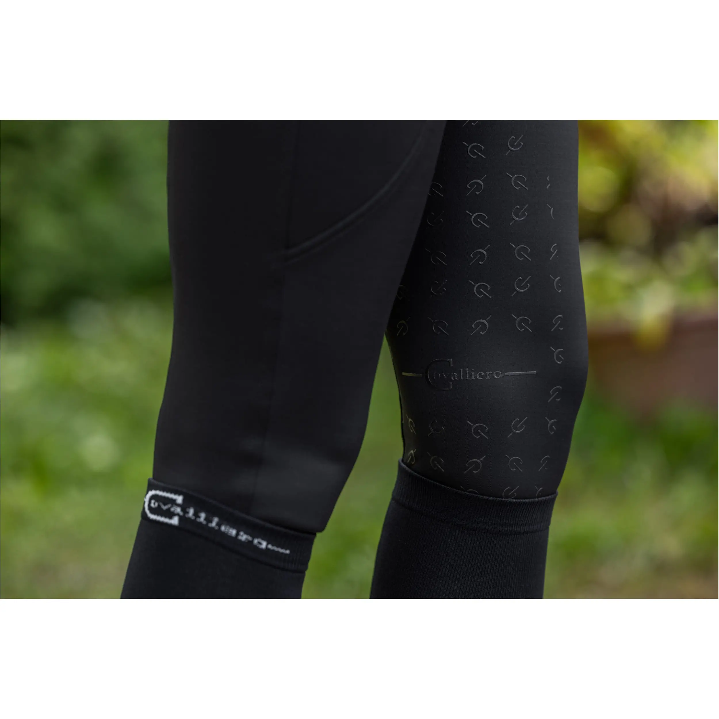 Damen Reithose Silikon Vollbesatz HIGHWAIST Hochbund schwarz
