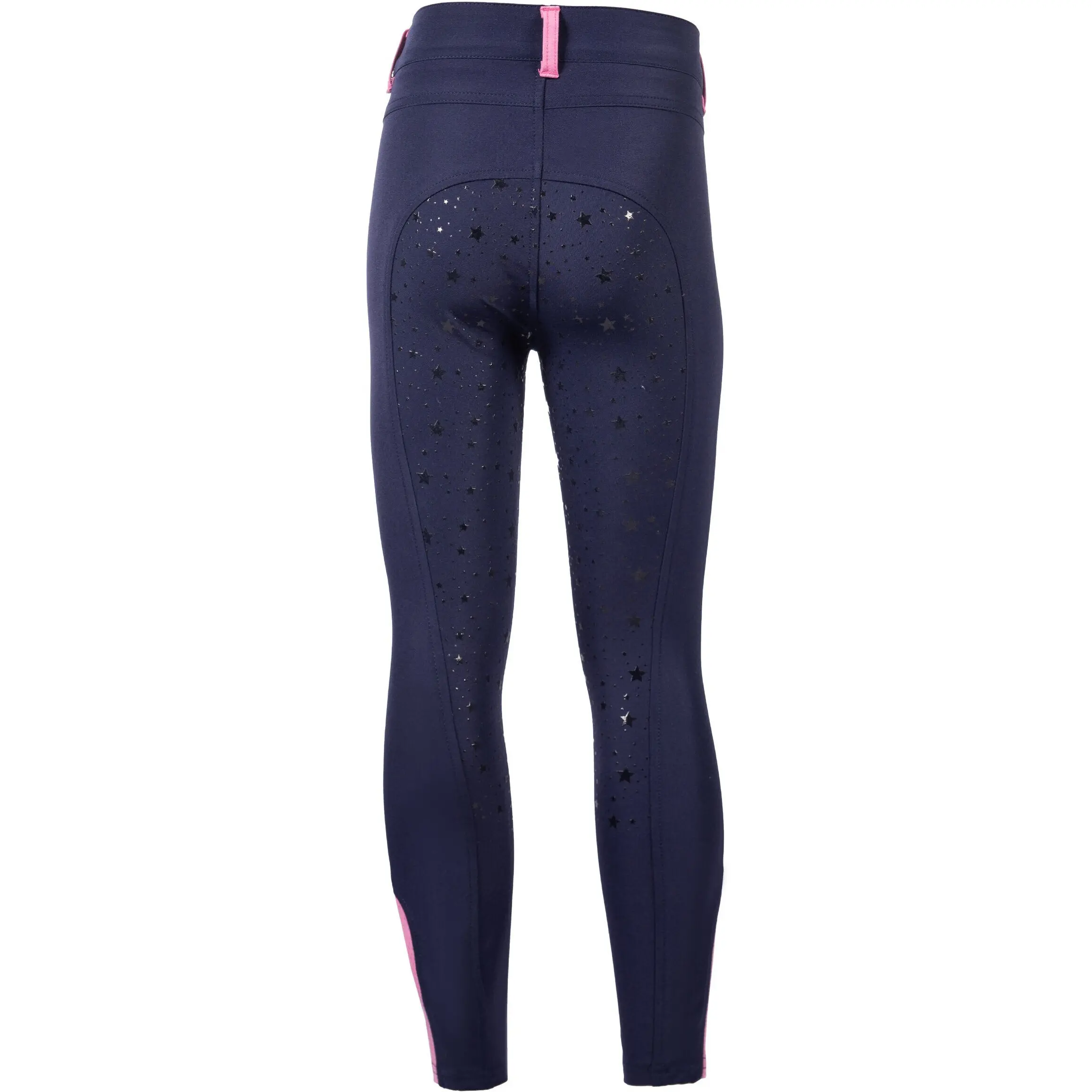 Kinder Reitleggings Silikon Vollbesatz PONY DREAM II dunkelblau
