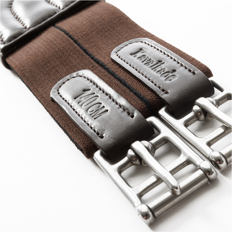 Ledersattelgurt mit Elast COMFORT Softleder braun