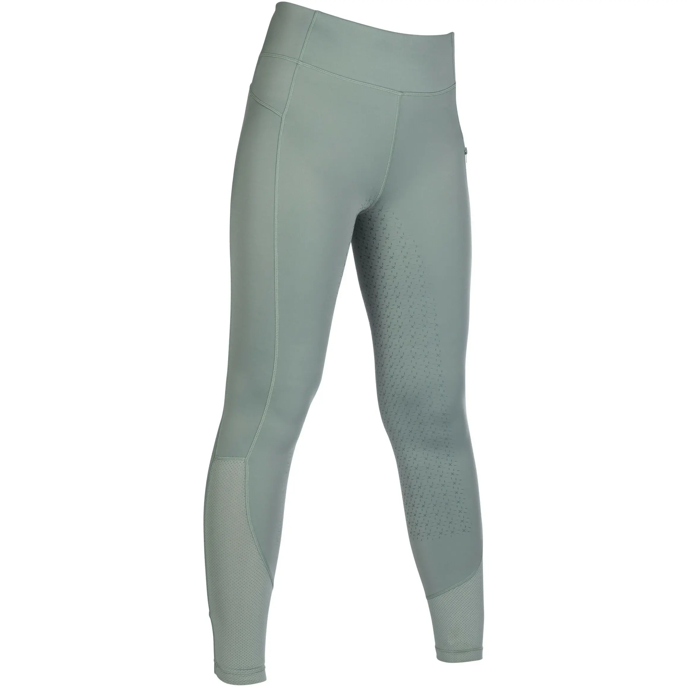 Damen Reitleggings Silikon Vollbesatz HARBOUR ISLAND salbei