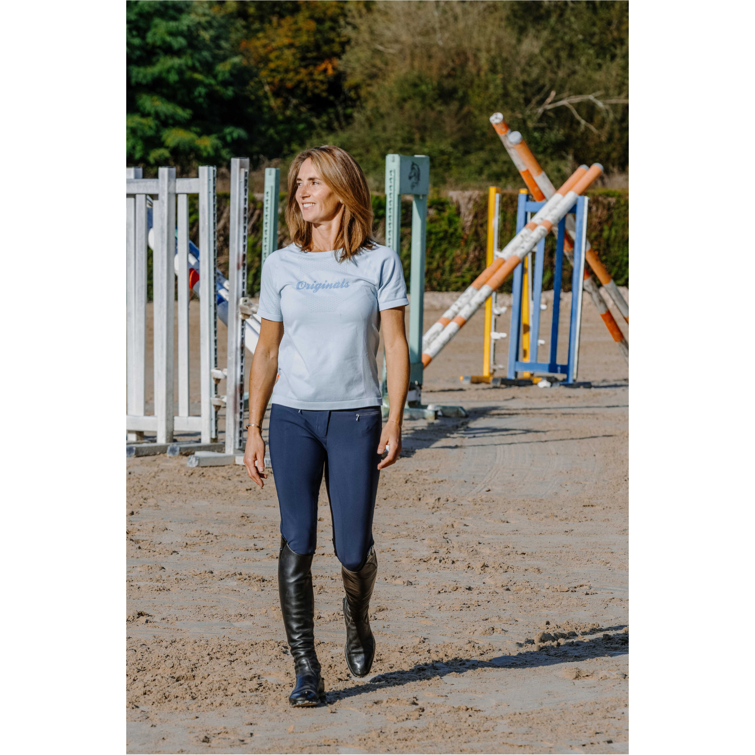 Damen T-Shirt Seamless EK-ELENA himmelblau