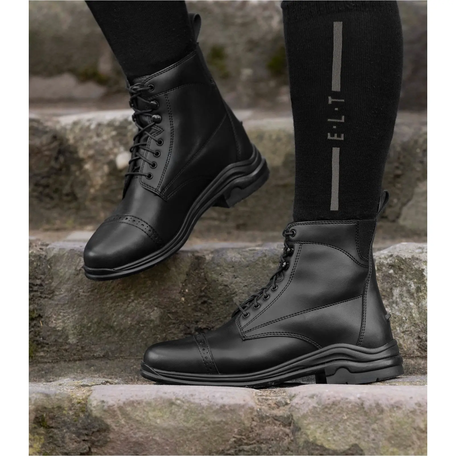 Damen Schnürstiefeletten CLEVER COMFORT schwarz