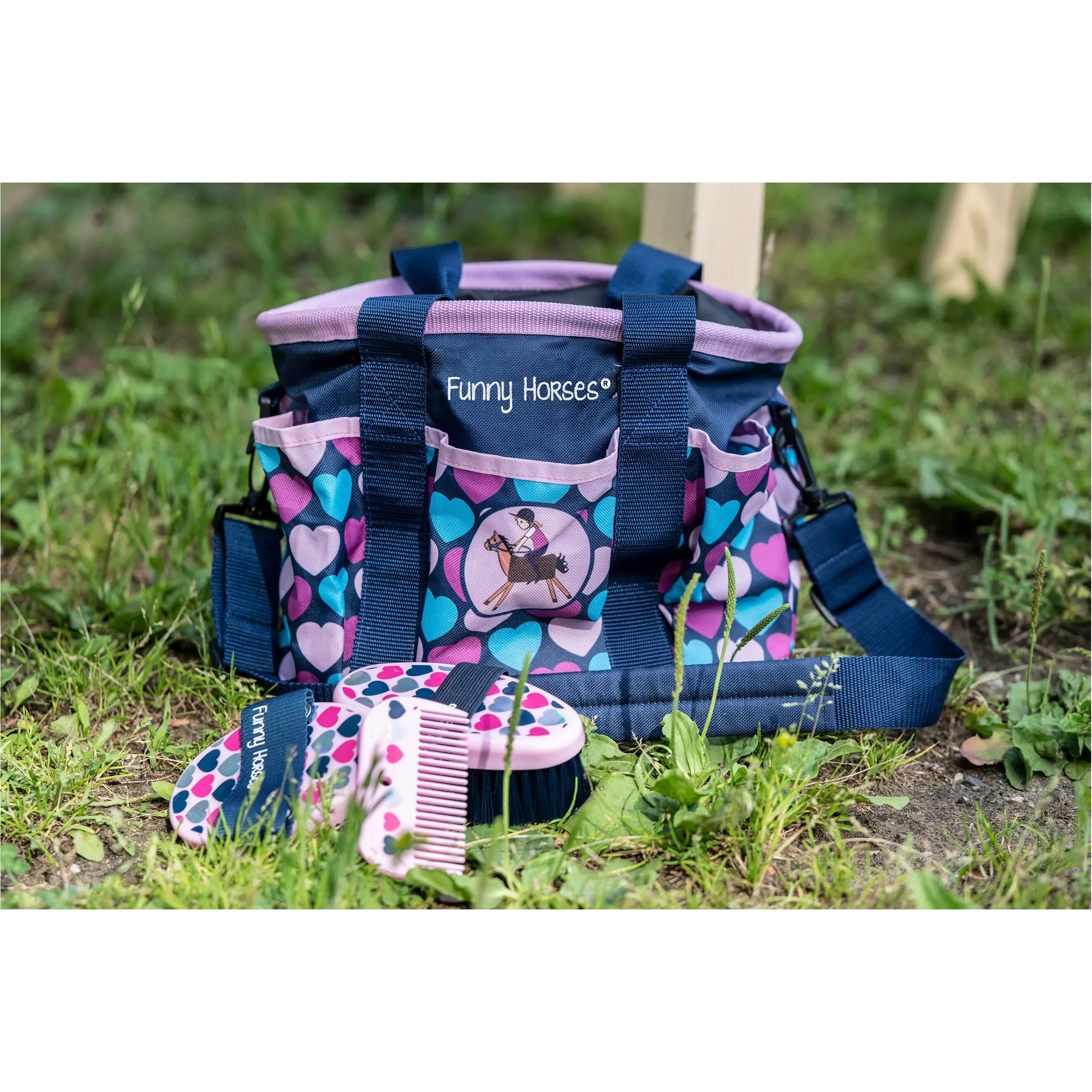 Kinder Putzset (3-teilig) FUNNY HORSES HEARTS rosa Kinder Putzset (3-teilig) FUNNY HORSES HEARTS rosa