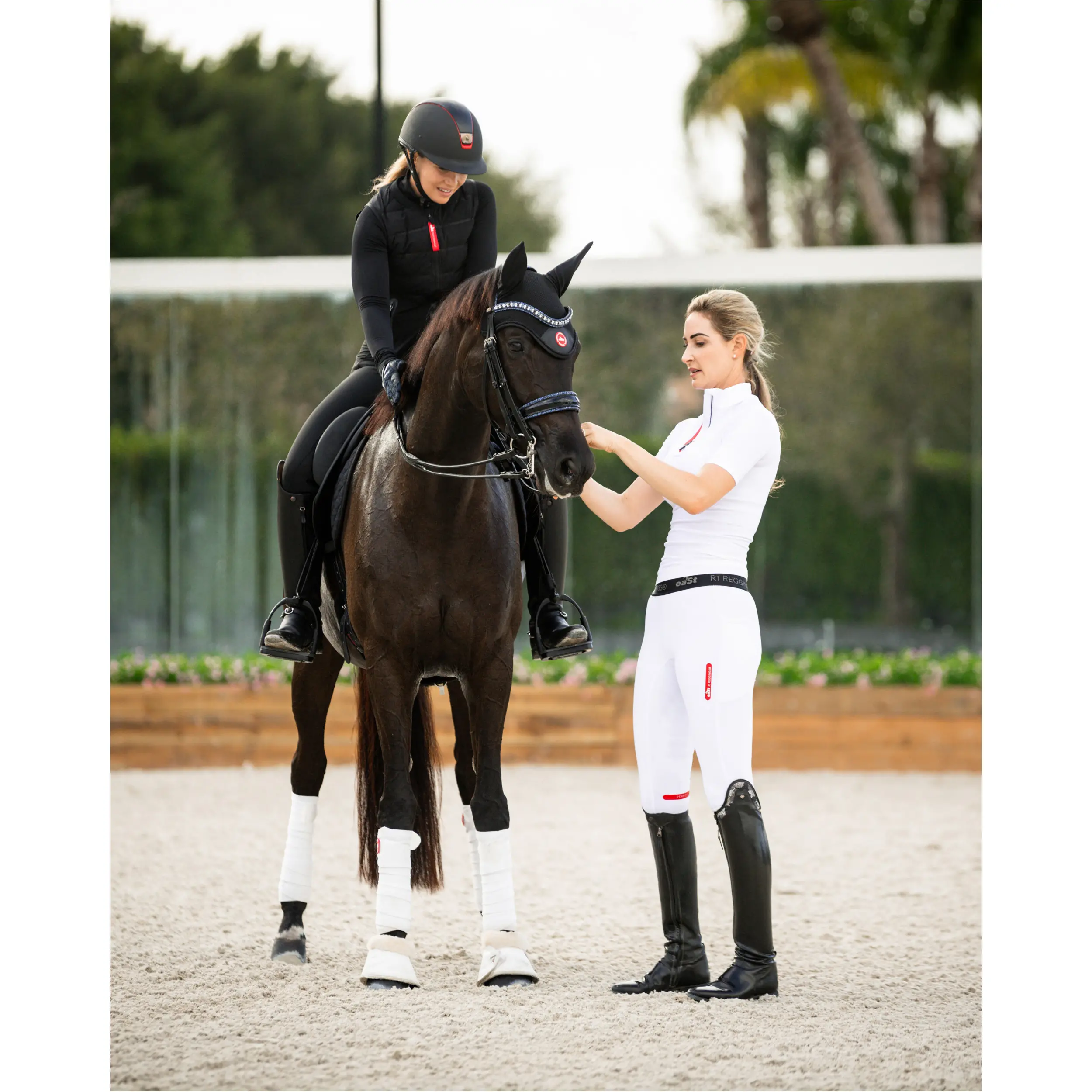 Damen Reitleggings Silikon Halbbesatz REGGINGS R1 weiß