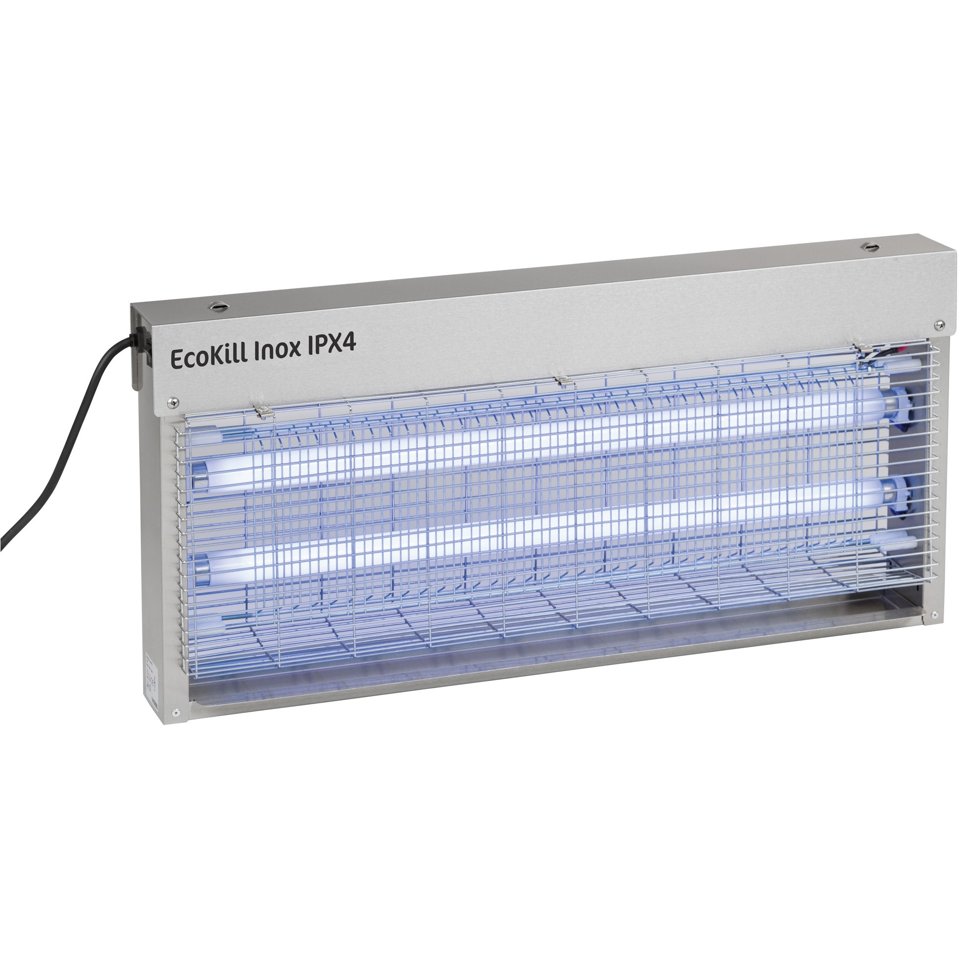 Elektrischer Fliegenvernichter EcoKill Inox IPX4 2 x 20W