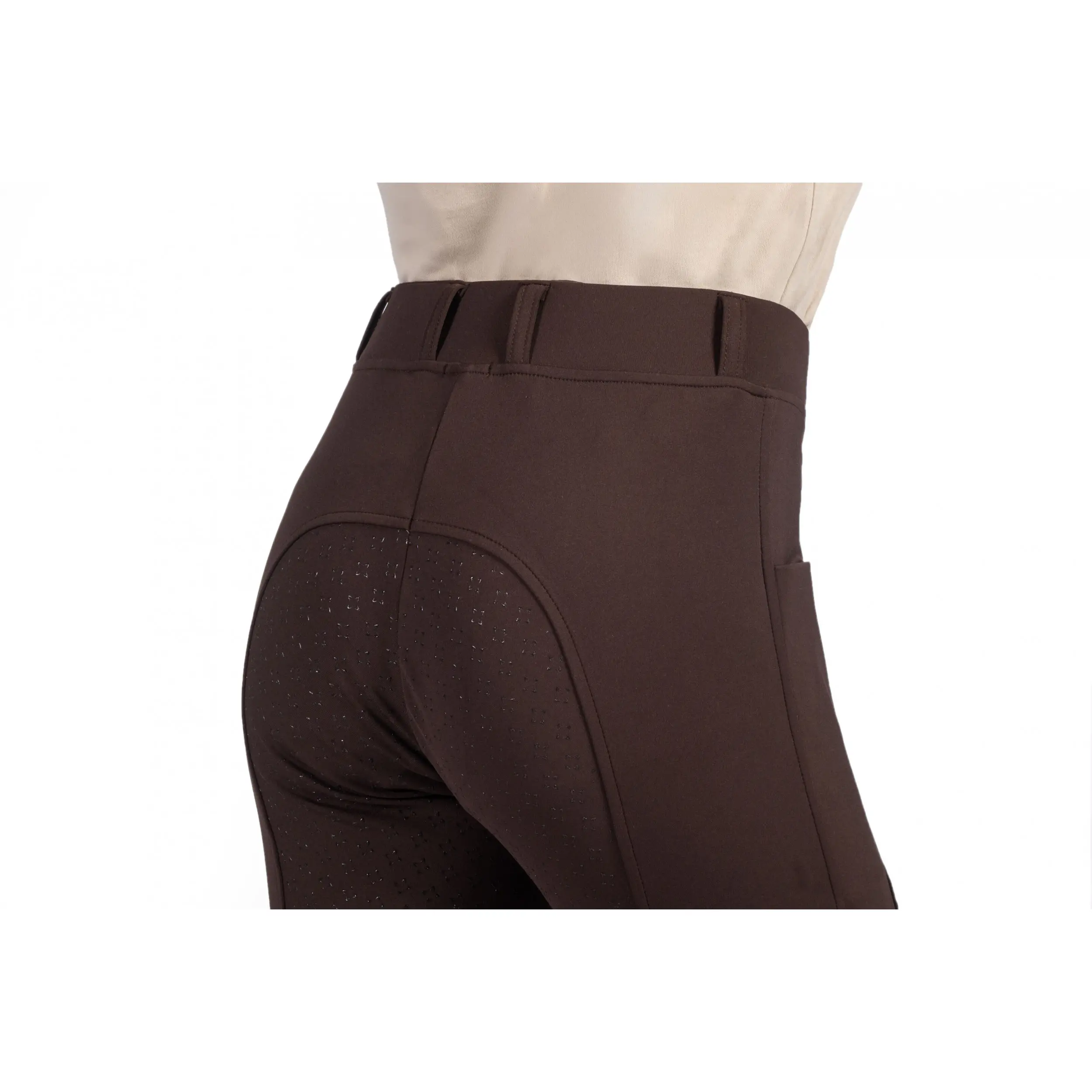 Winter Kinder Reitleggings Silikon Vollbesatz MIA dunkelbraun