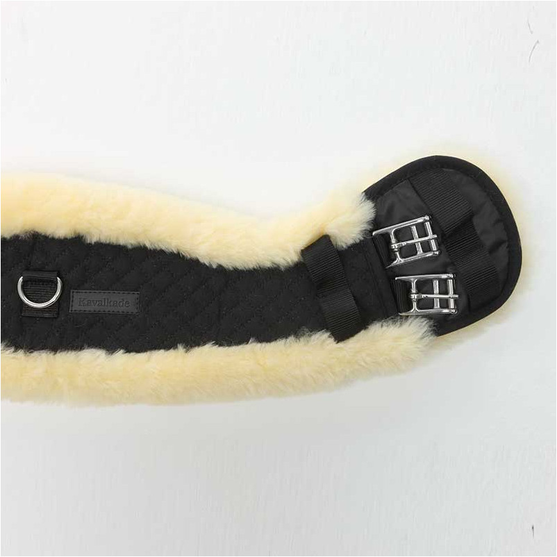 Kurzgurt mit Lammfell ohne Elast MOON schwarz/natur