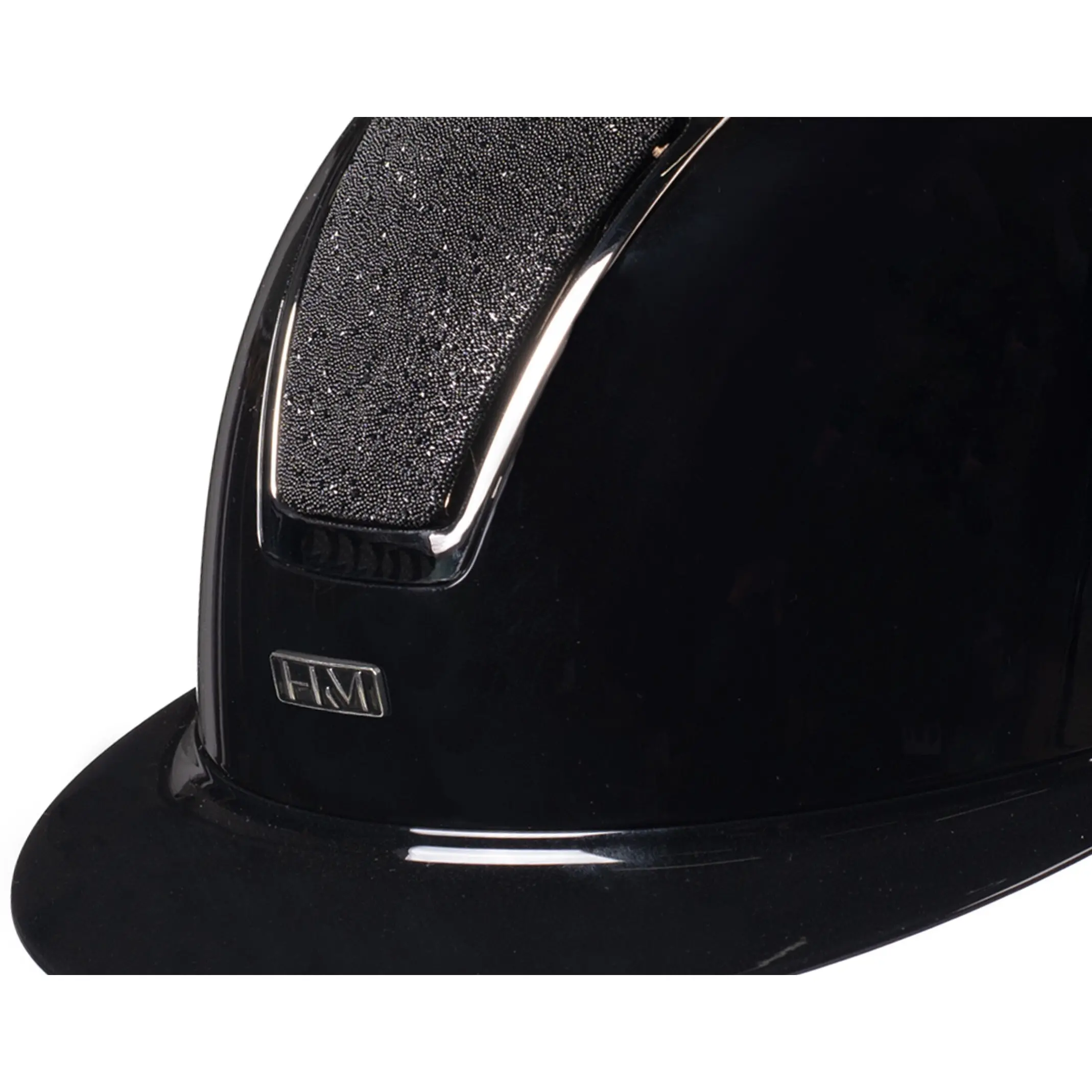 Damen Reithelm LADY SHIELD BRILLANT schwarz/silber