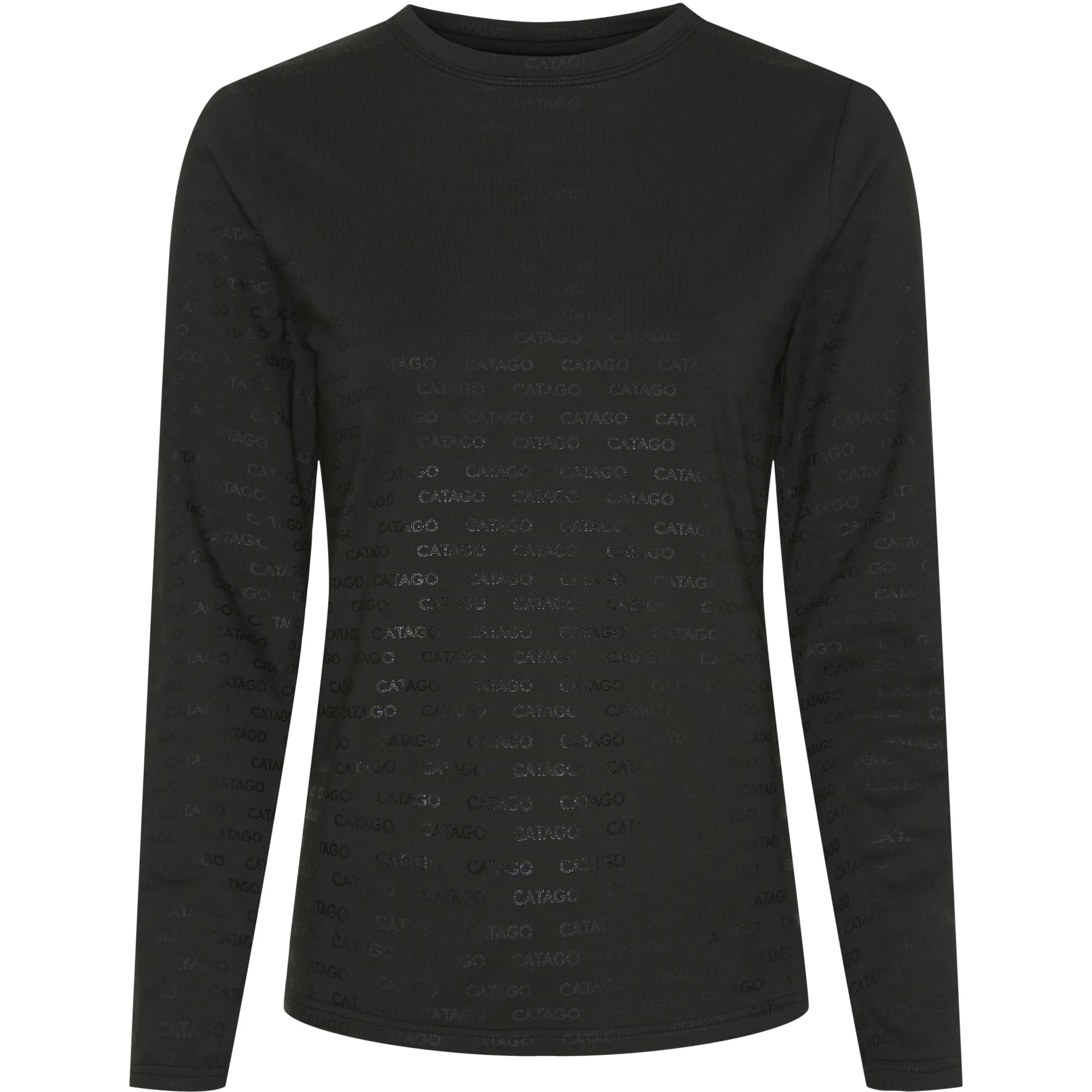 Damen Funktionsshirt Langarm AMINA Logo schwarz