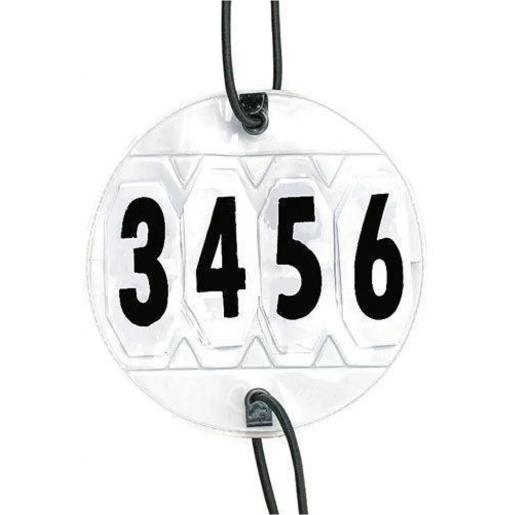 Startnummer 4-stellig rund verstellbar weiß