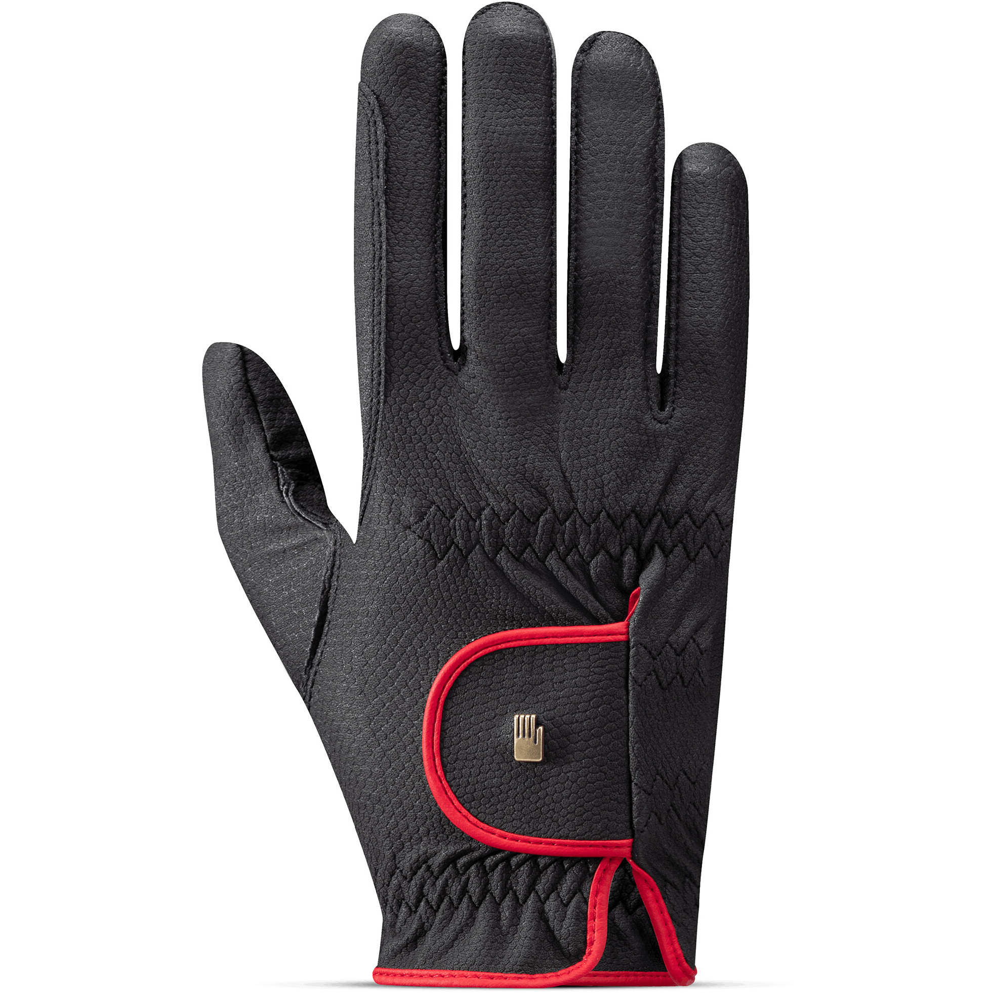 Damen Reithandschuhe LONA schwarz/rot