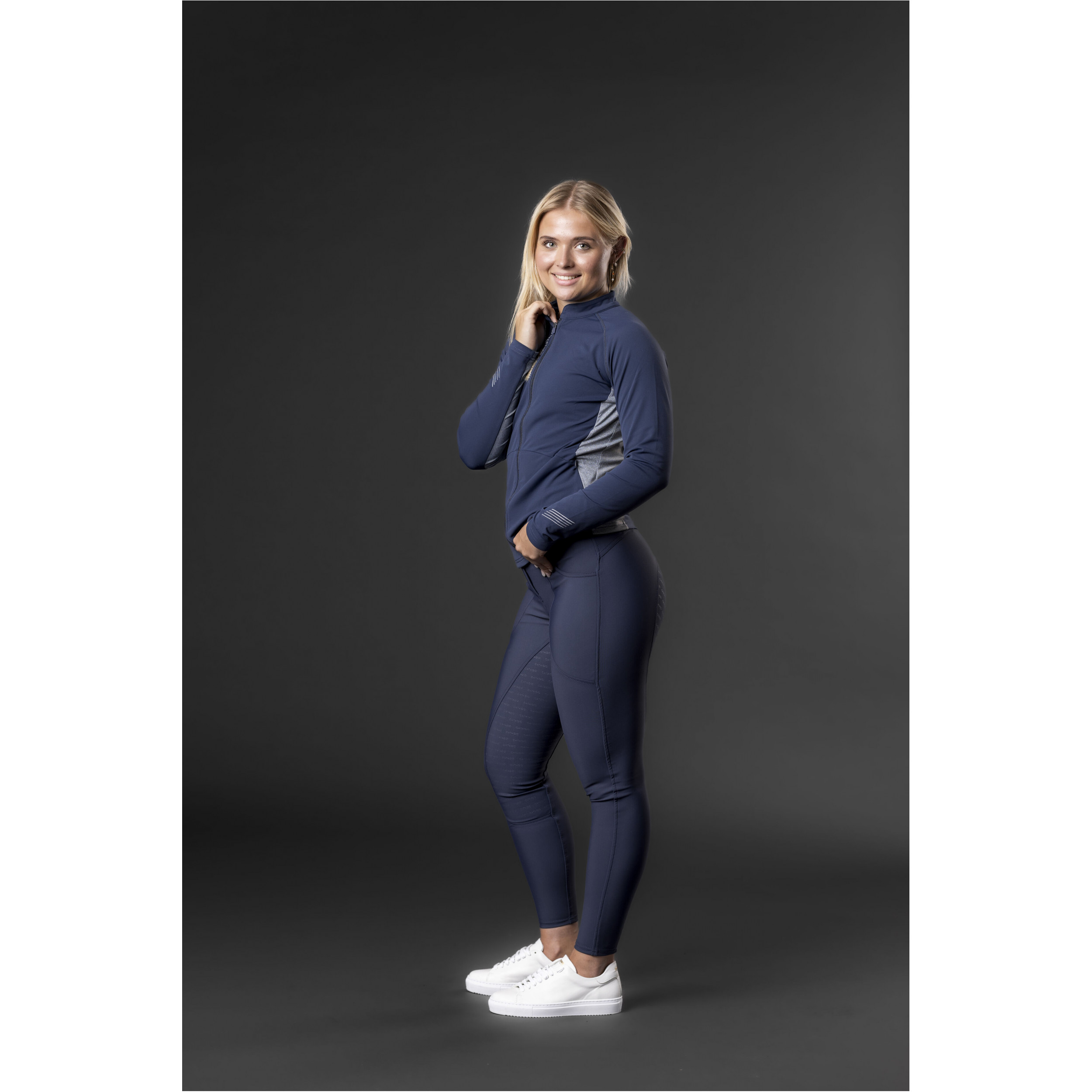 Damen Reithose Silikon Vollbesatz RIHANNA navy