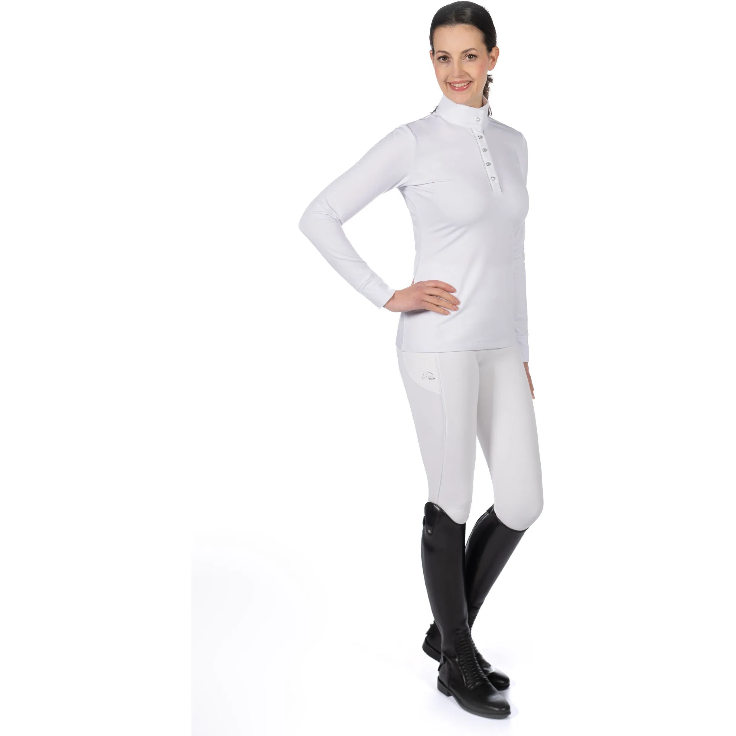 Damen Turniershirt Langarm EMILIA weiß