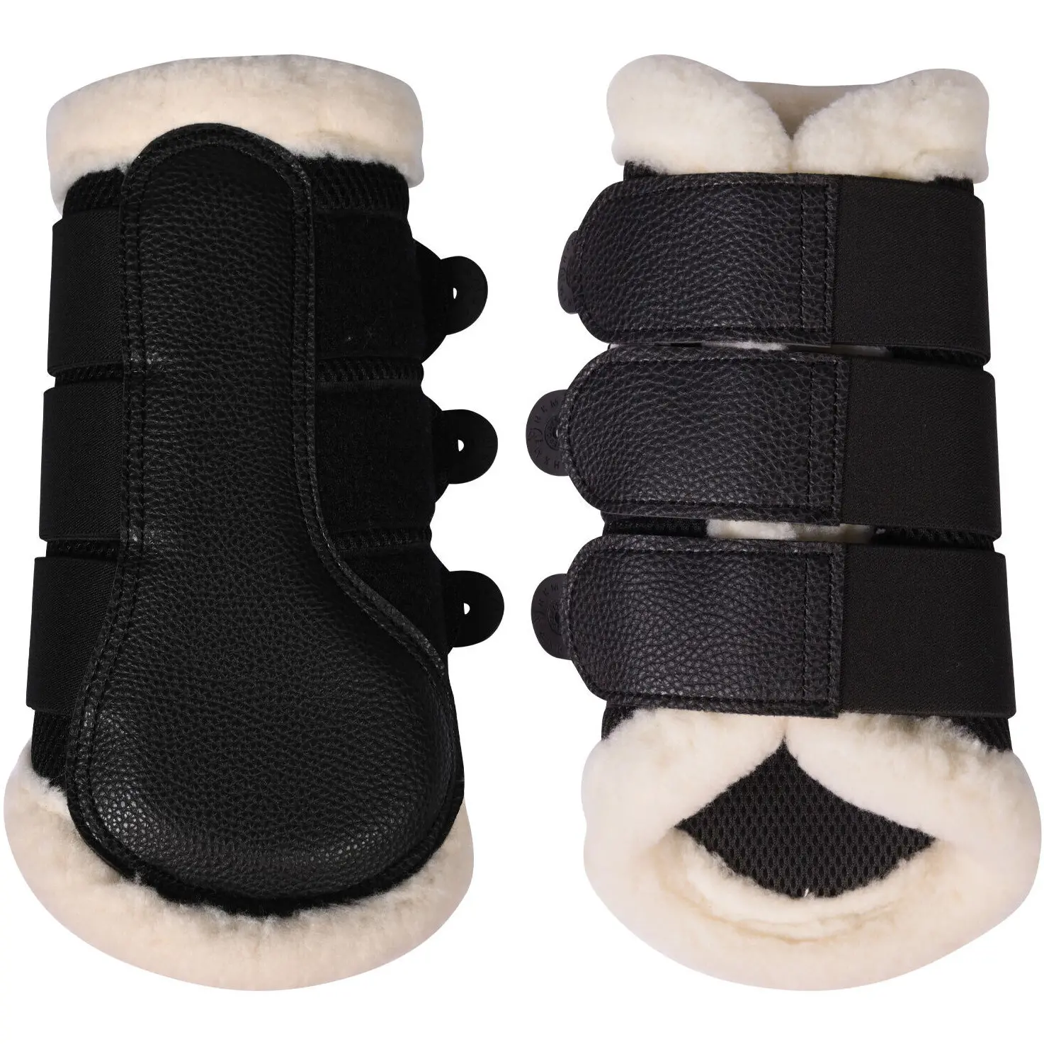 Gamaschen mit Fell COMFORT PREMIUM MESH schwarz