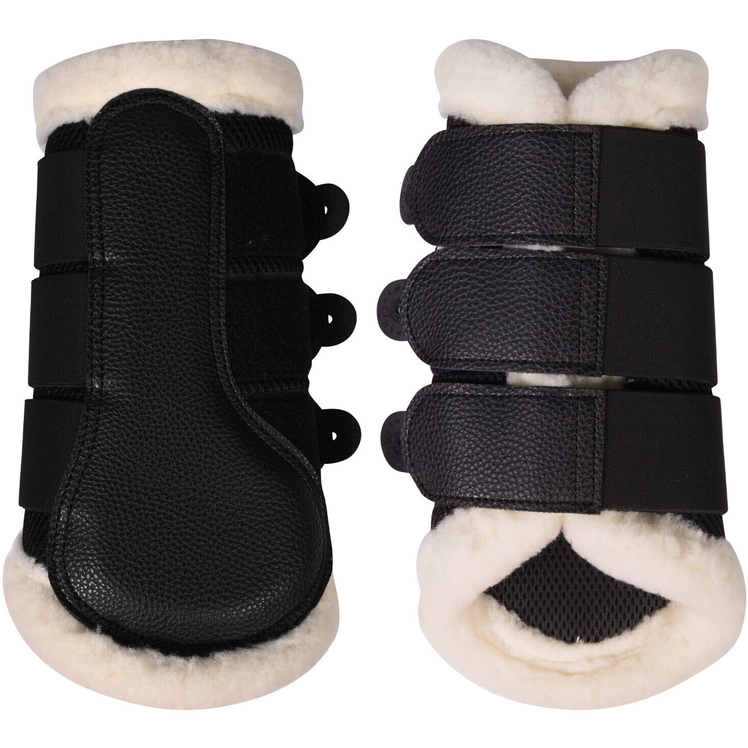 Gamaschen mit Fell COMFORT PREMIUM MESH schwarz