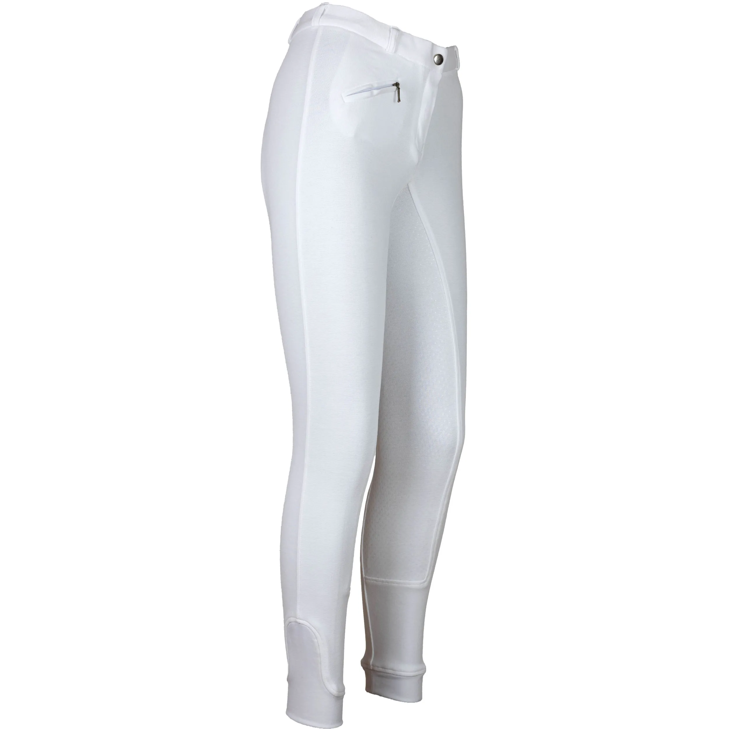 Kinder Reithose Silikon Vollbesatz Flex BASICLINE weiß
