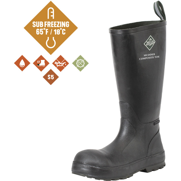 Gummistiefelette MUDDER TALL S5 schwarz