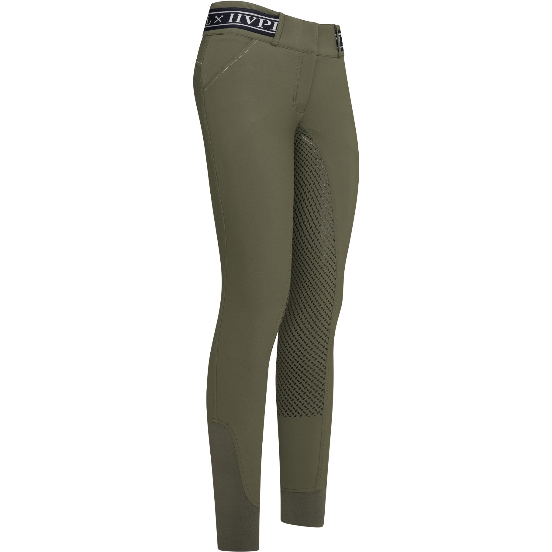 Damen Reithose Silikon Vollbesatz HVPKeira oil green