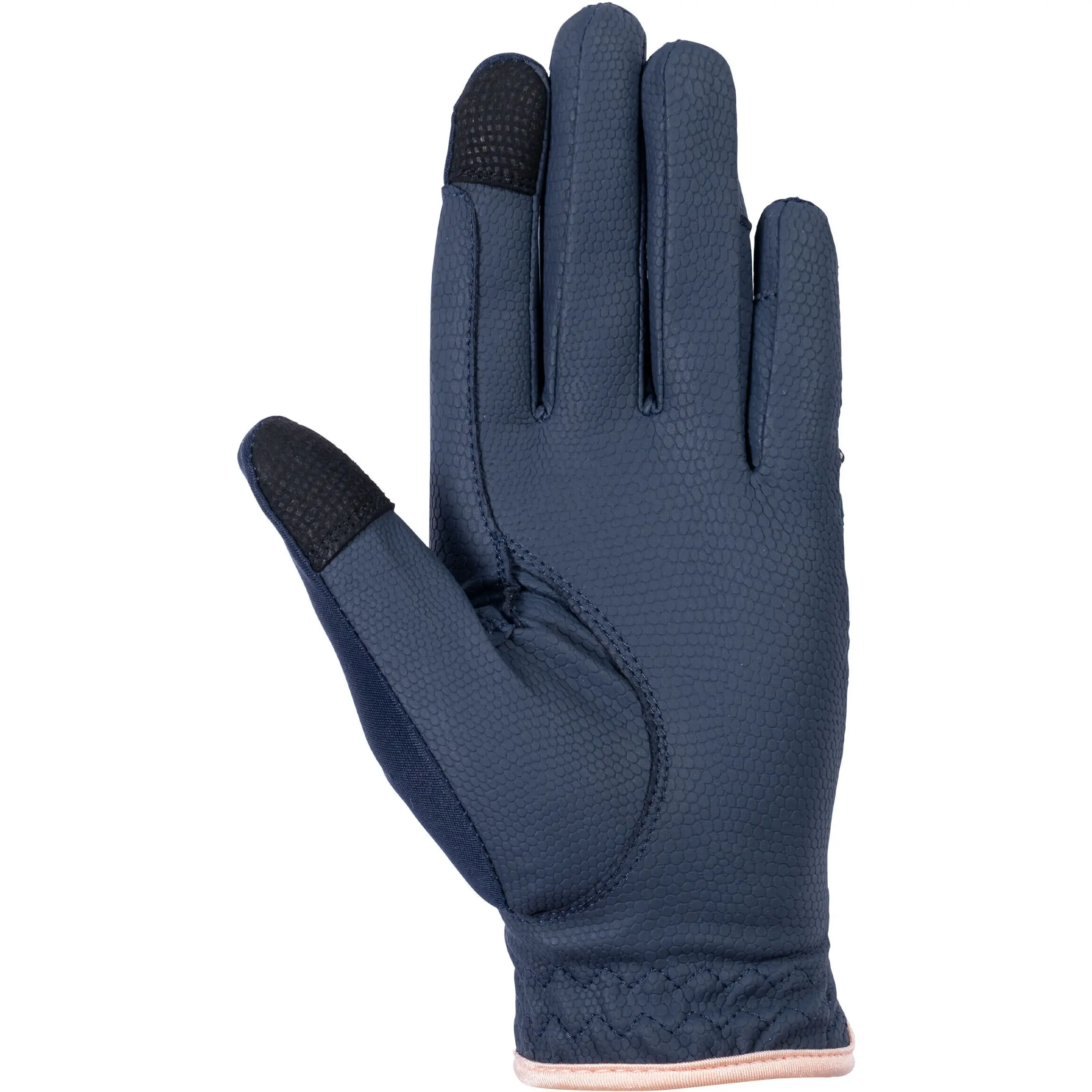 Damen Reithandschuhe ROSEGOLD GLAMOUR STYLE dunkelblau